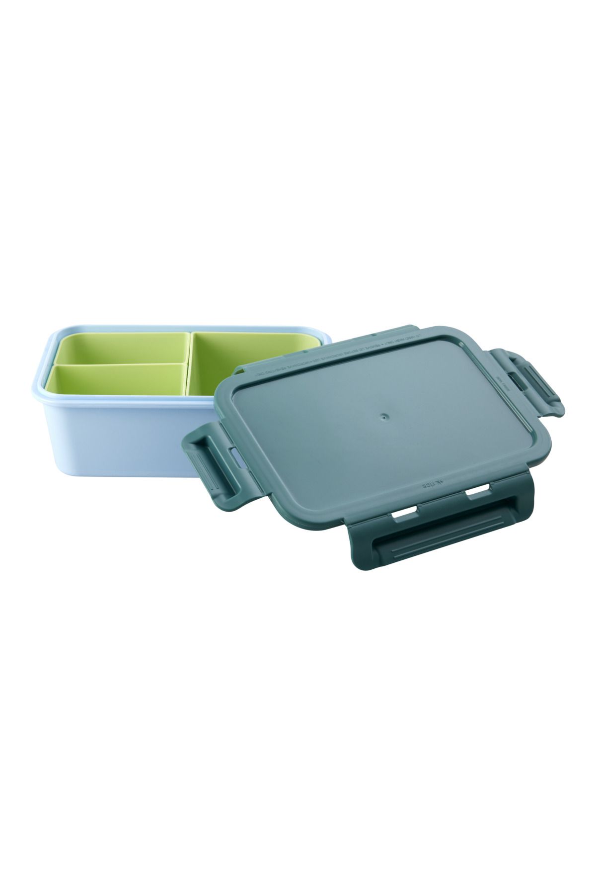 RICE Plastik Lunchbox - Yeşil ve Mavi