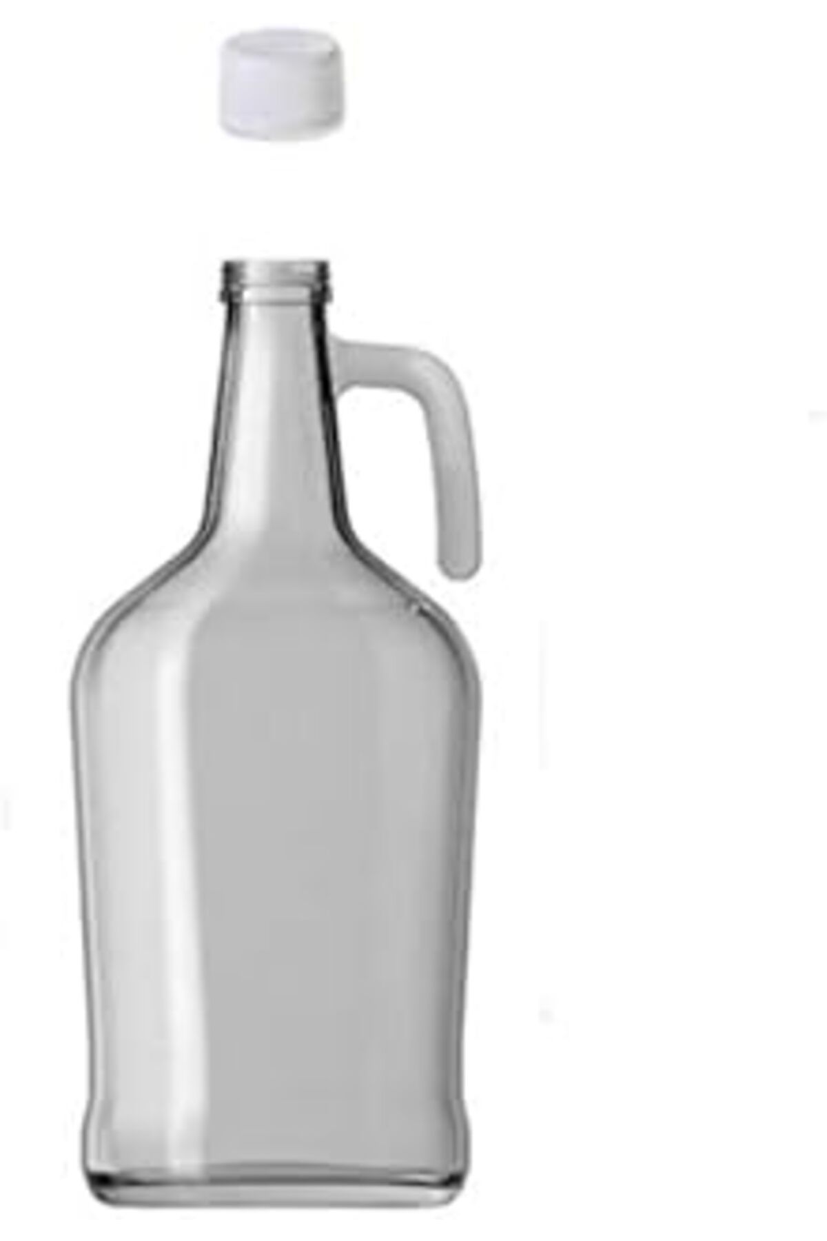 Mu Art Ahşap Paşabahçe 3 Litre Kulplu Galon Cam Şişe Yağlık Plastik Kapaklı Şeffaf Yağdanlık