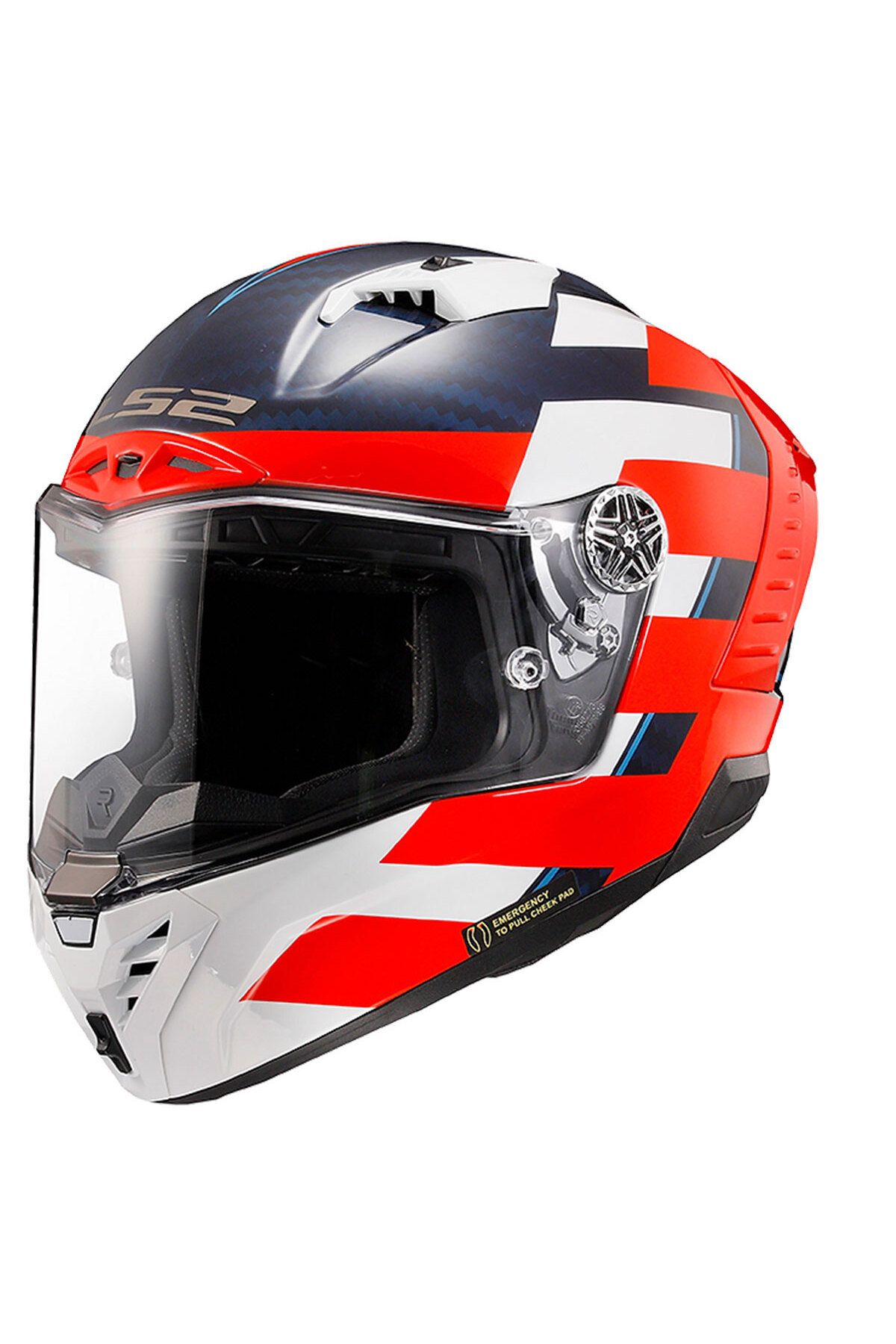LS2 THUNDER KARBON ALLIANCE KIRMIZI-MAVİ-BEYAZ KASK
