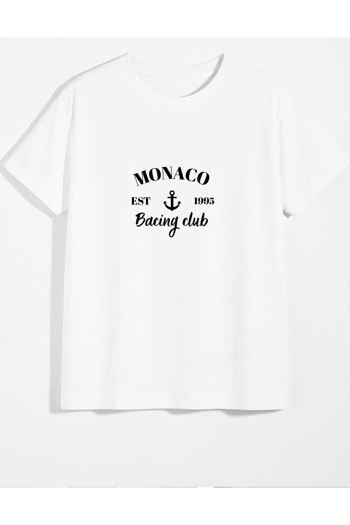 AFROGİYİM Unisex Monaco Baskılı T-Shirt