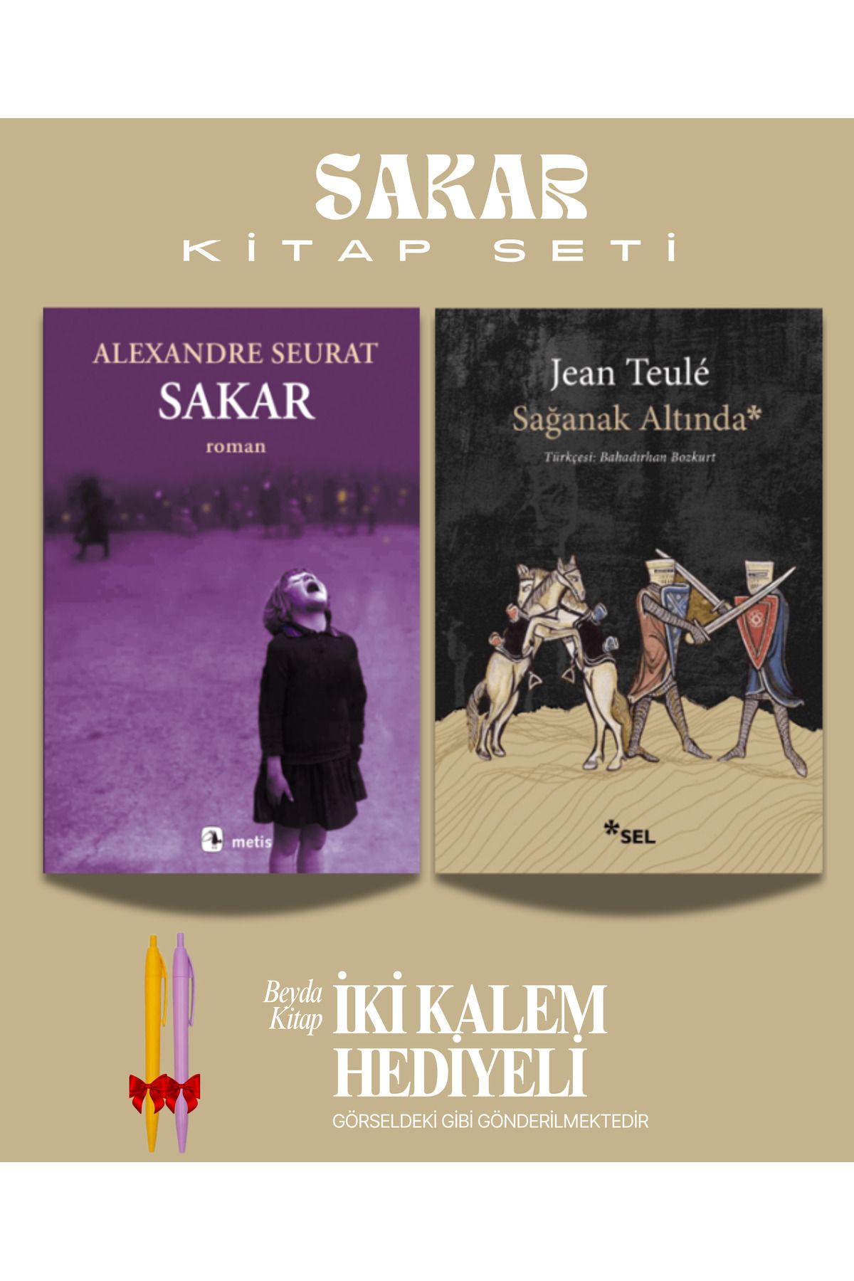 Metis Yayınları Sakar - Sağanak Altında - Alexandre Seurat - Kitap Seti - İki Kalem Hediyeli