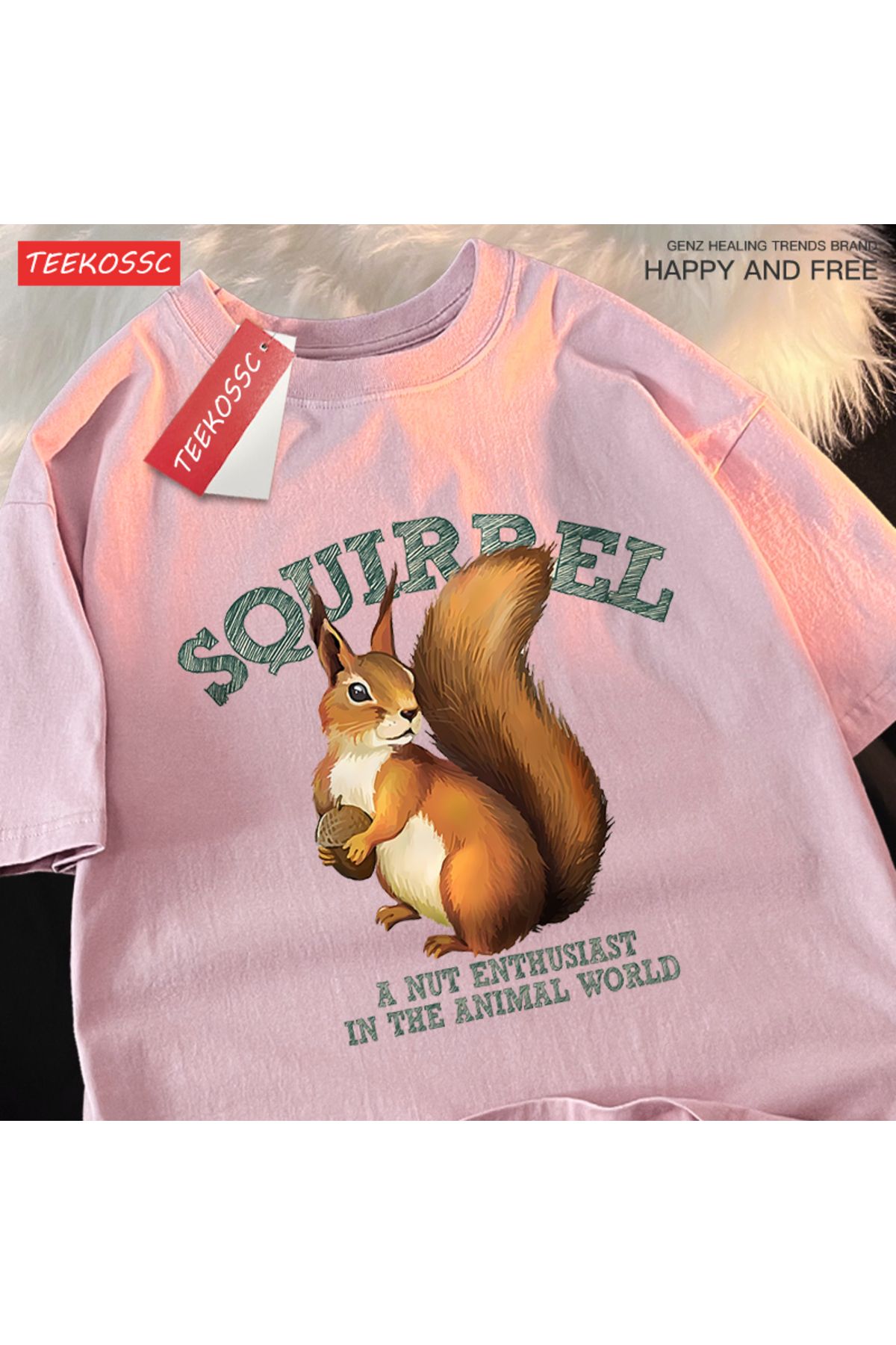 StartMore Y2k Vintage Tişört Tee Sincap bir somun tutkunları