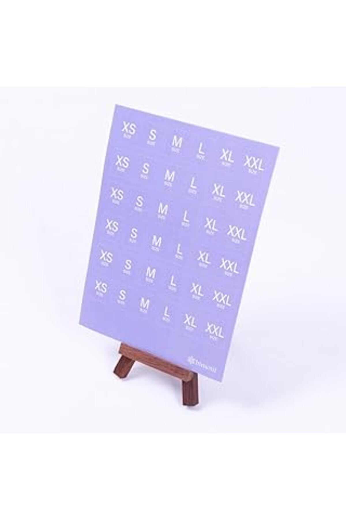 Mu Art Ahşap Bimotif Beden Ölçüleri Sticker Seti, Mor, A5 2 Sayfa