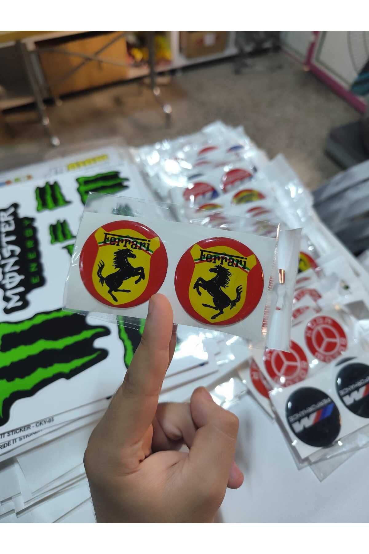 HZN MOTOR Motosiklet Damla Sticker Ferrari Damla Sticker Aksesuar Modifiye