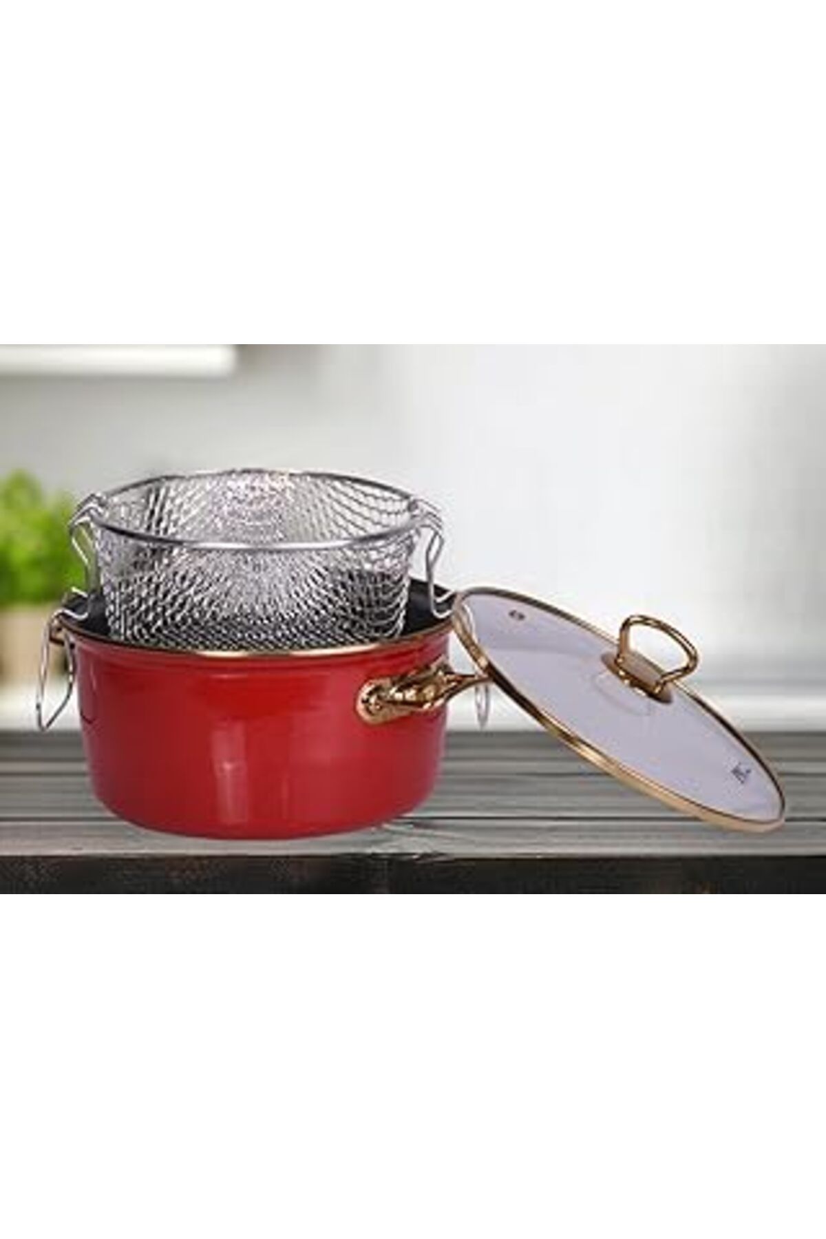 NETWORK ART Pr Home Red Emaye Kızartma Tenceresi 22 Cm