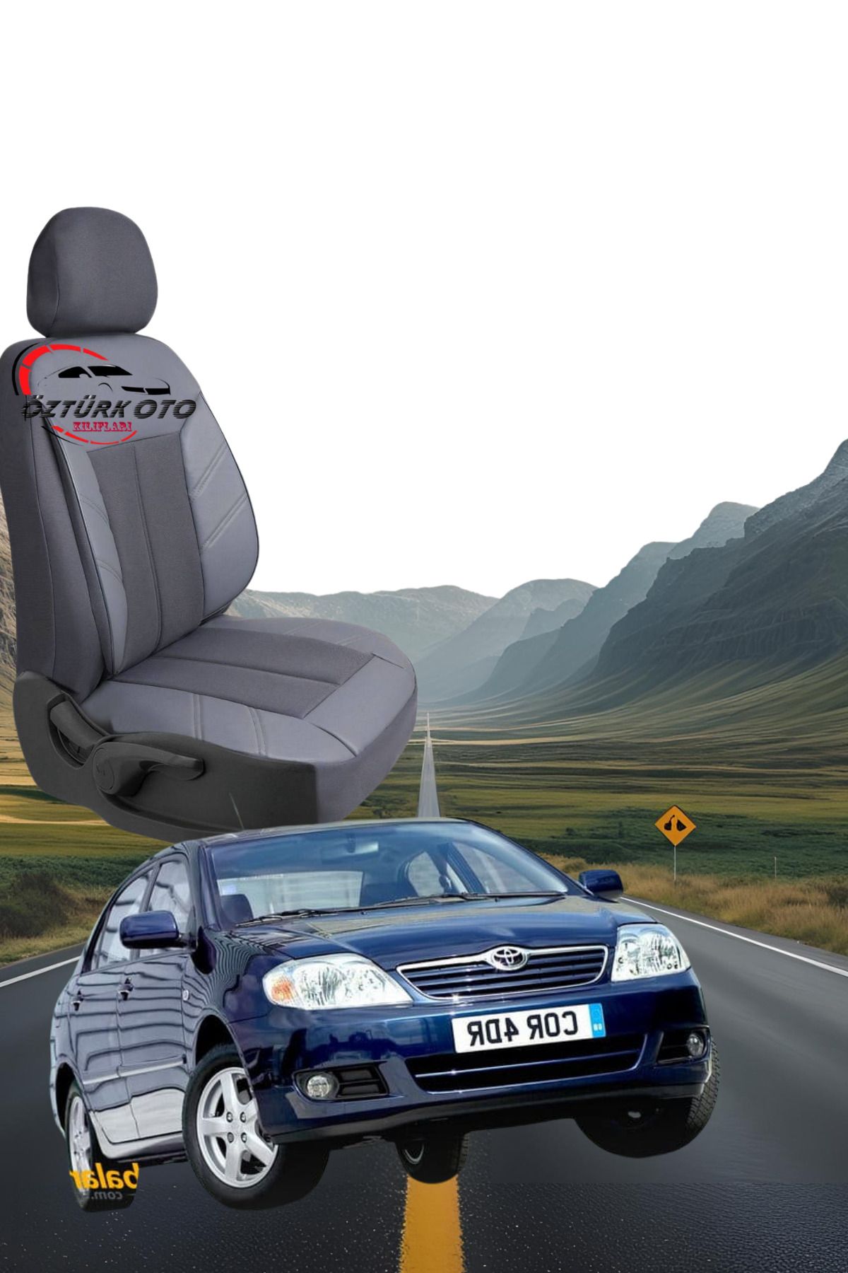 MEVLÜT ÖZTÜRK OTO KILIFLARI Akik Serisi Toyota Corolla 2001-2007 Tam Set Oto Koltuk Kılıfı