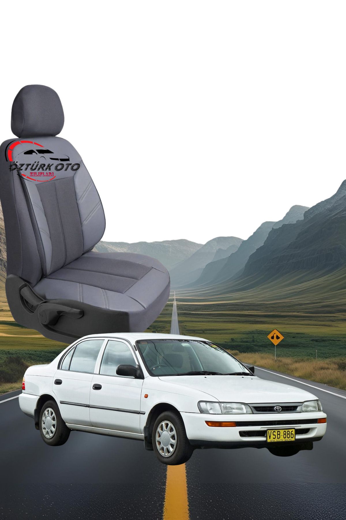 MEVLÜT ÖZTÜRK OTO KILIFLARI Akik Serisi Toyota Corolla 1999 Tam Set Oto Koltuk Kılıfı