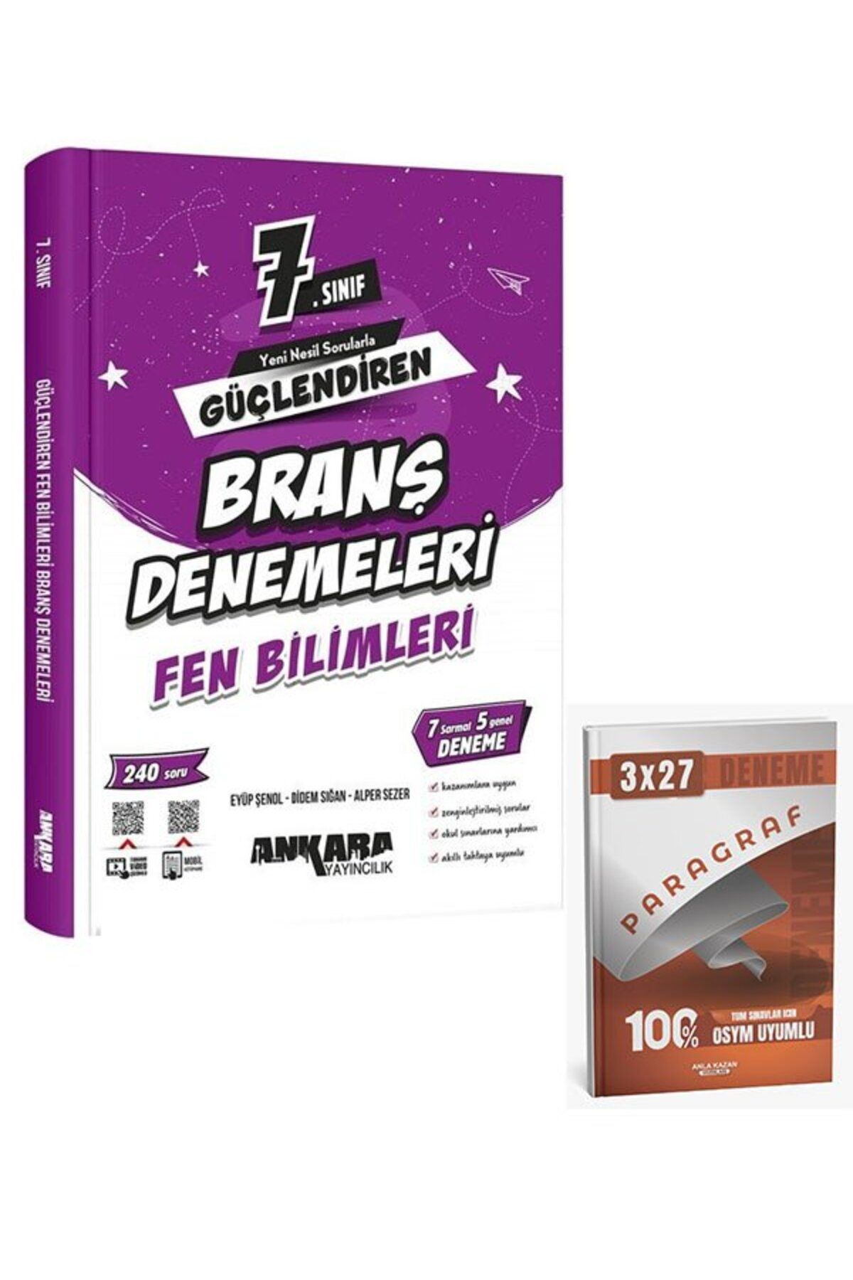 Anla Kazan Yayınları Ankara 2026 7. Sınıf Fen Bilimleri Güçlendiren Branş Denemeleri+Anla Kazan Paragraf