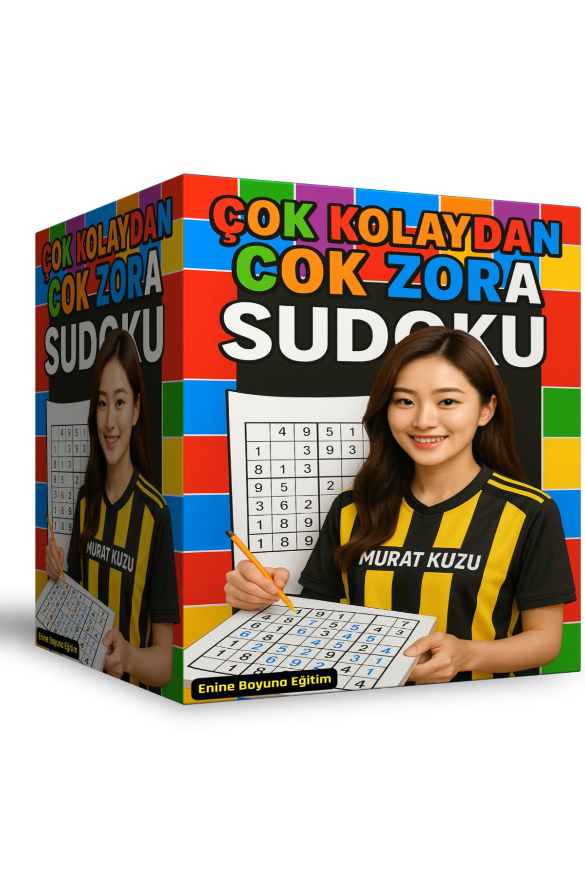Enine Boyuna Eğitim Çok Kolaydan Çok Zora Sudoku Kitap Seti (5 Spiralli Kitap 800 Sudoku)