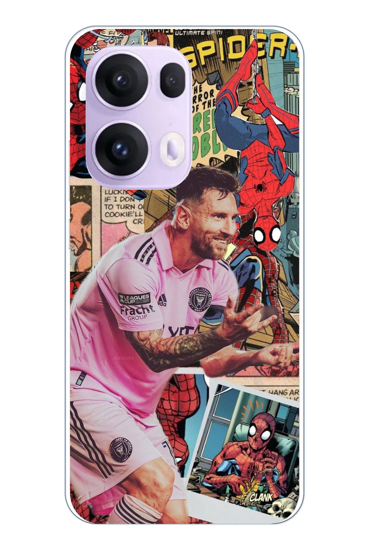 TechTree OPPO Reno 13 PRO Uyumlu Messi Miami Şeffaf Silikon Kılıf