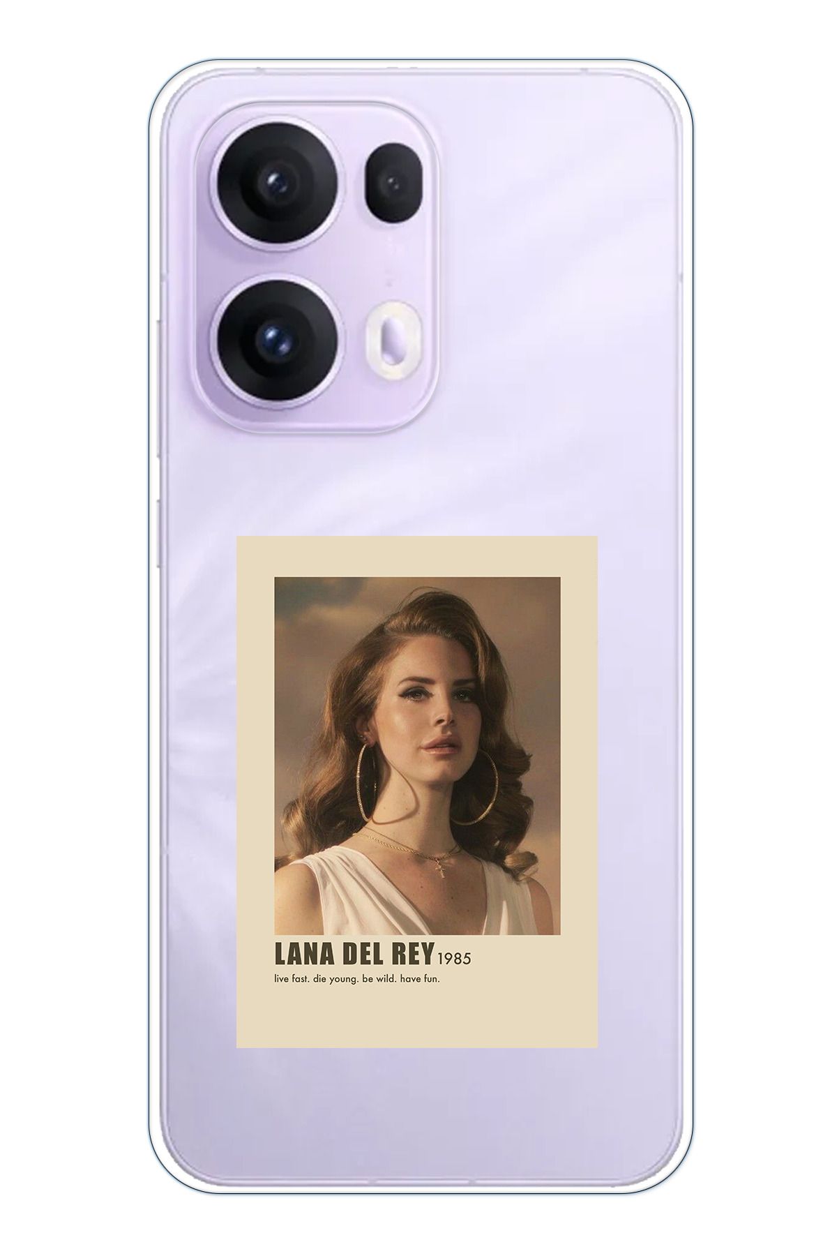 TechTree OPPO Reno 13 PRO Uyumlu Lana Del Rey Tasarımlı Şeffaf Silikon Kılıf