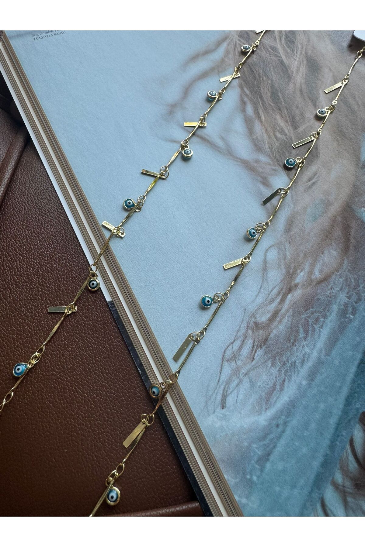 MODA Nazar Boncuklu 14k Çelik Halhal 27 cm