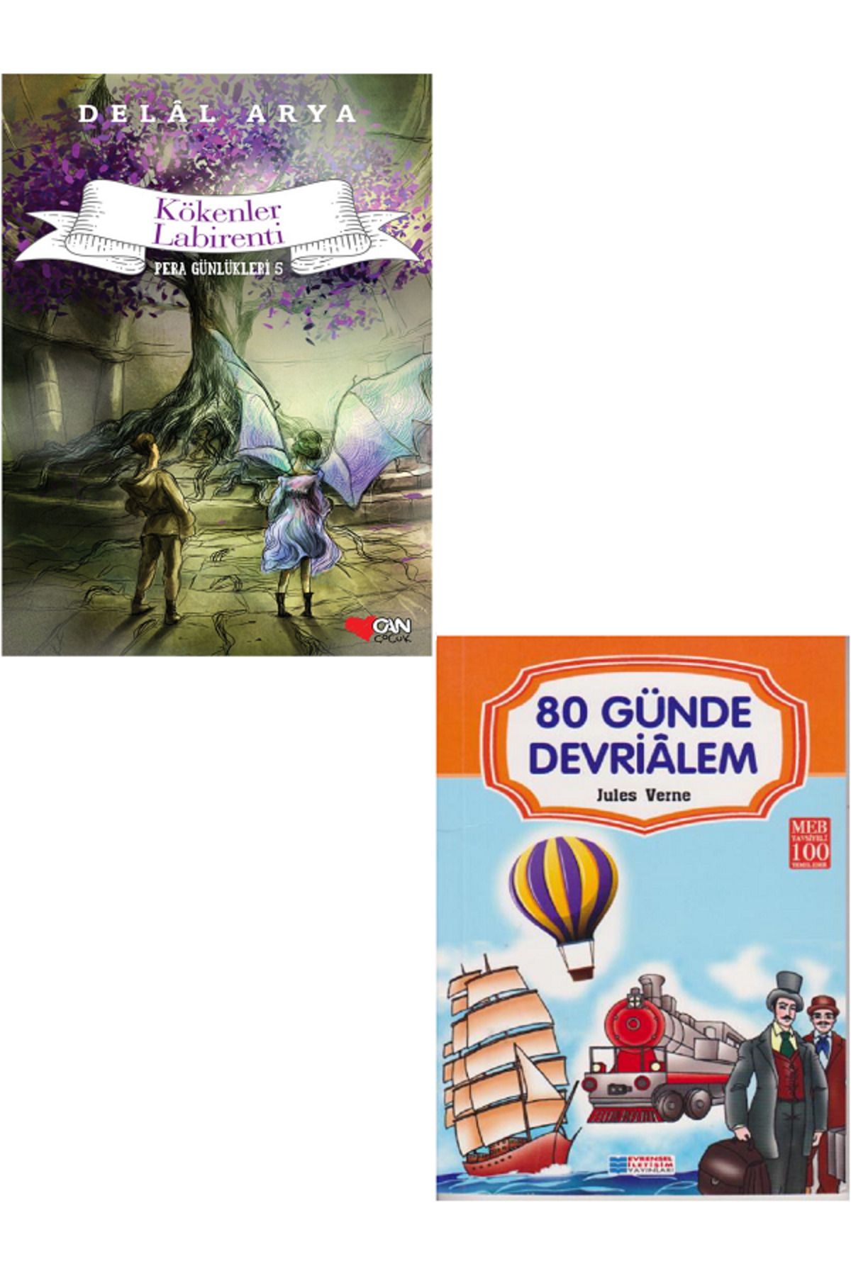 Evrensel İletişim Yayınları Pera Günlükleri 5 Kökenler Labirenti + 80 Günde Devrialem 100 Temel Eser / 2 KİTAP SET