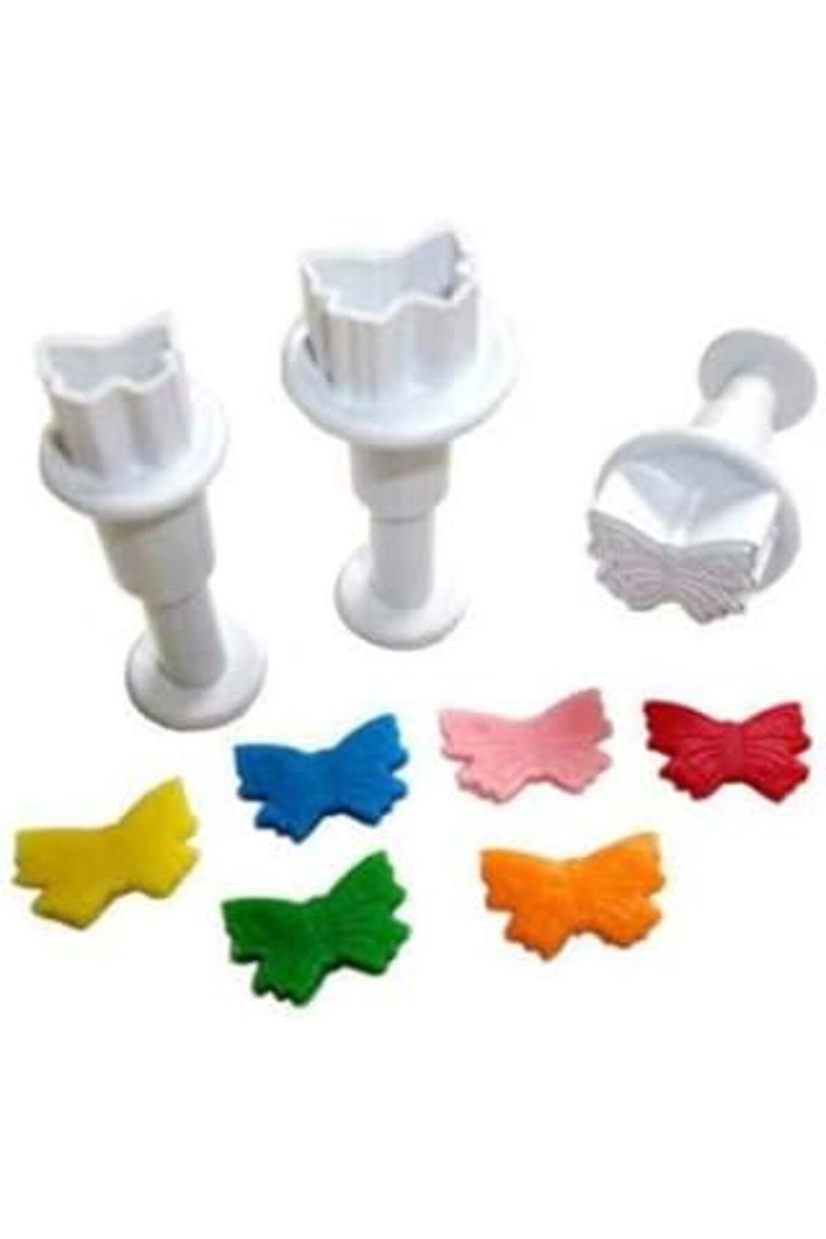 Mu Art Ahşap Mini Basmalı Enjektörlü Kurabiye Kalıbı 3 Parça