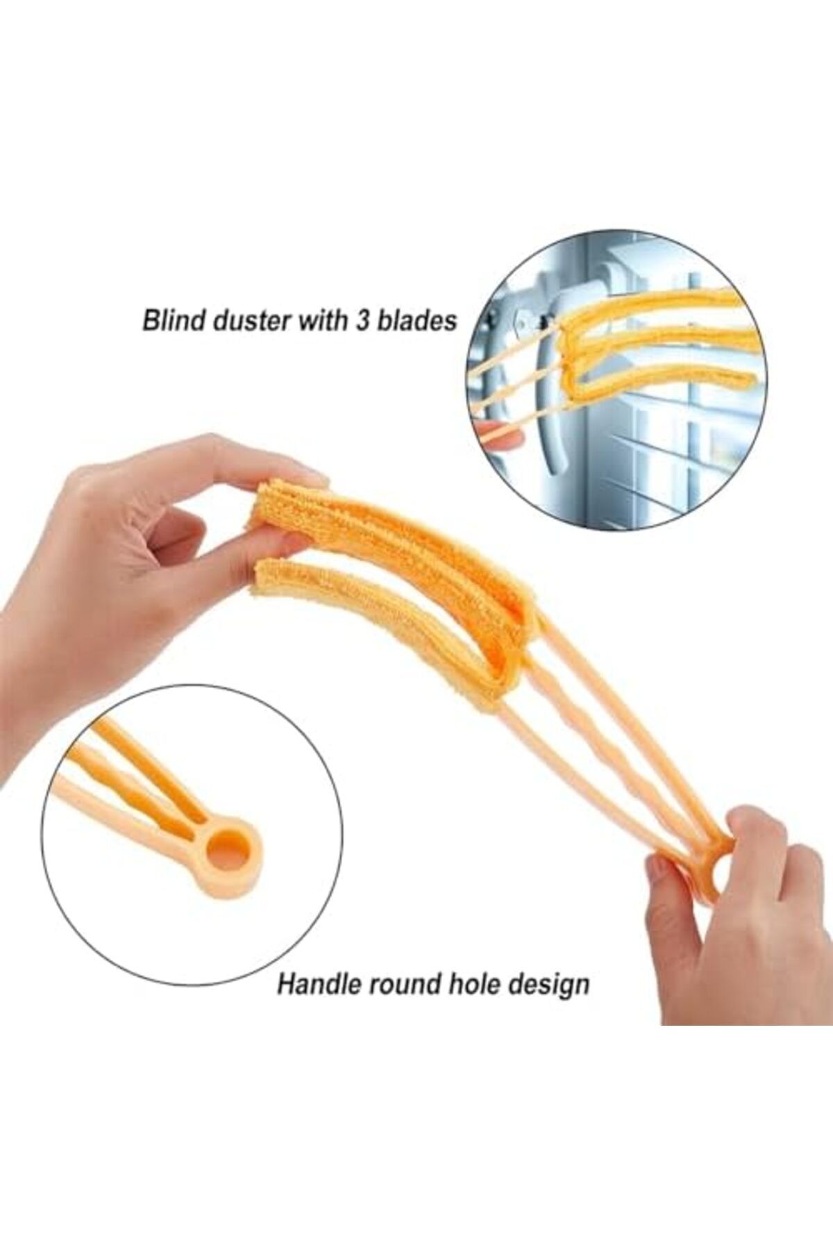 Generic-Cleaning Brush for Window Blinds, AC Vents, & Tracks – Orange Shutter & Duster Cleaner 5