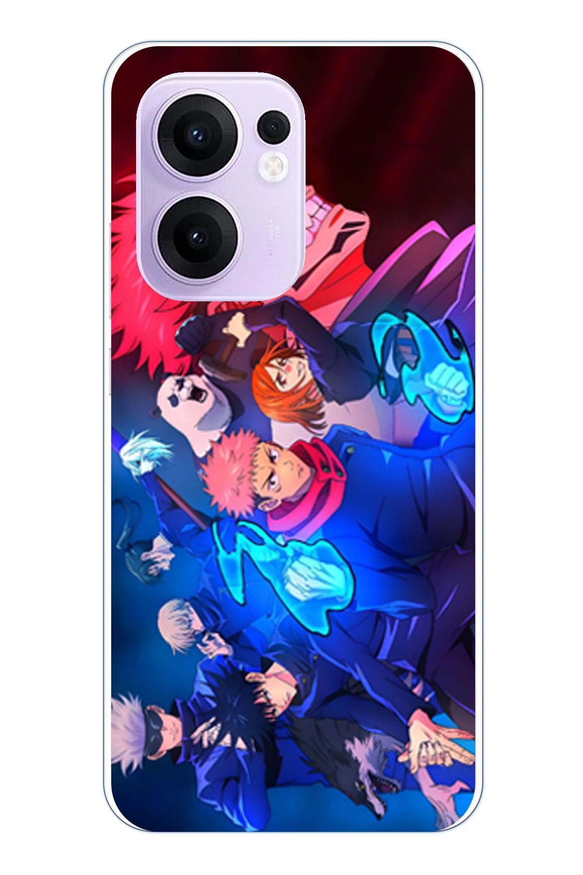 TechTree OPPO Reno 13F Uyumlu Jujutsu Kaisen Şeffaf Silikon Kılıf