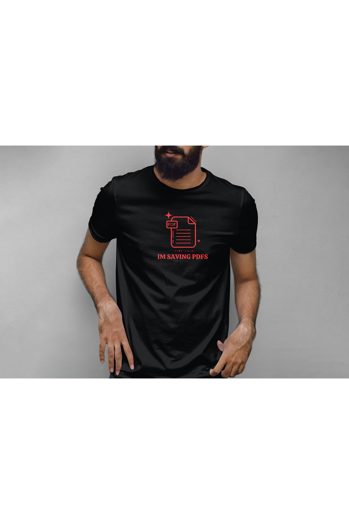 YEACHY Unisex PDF Baskılı T-Shirt