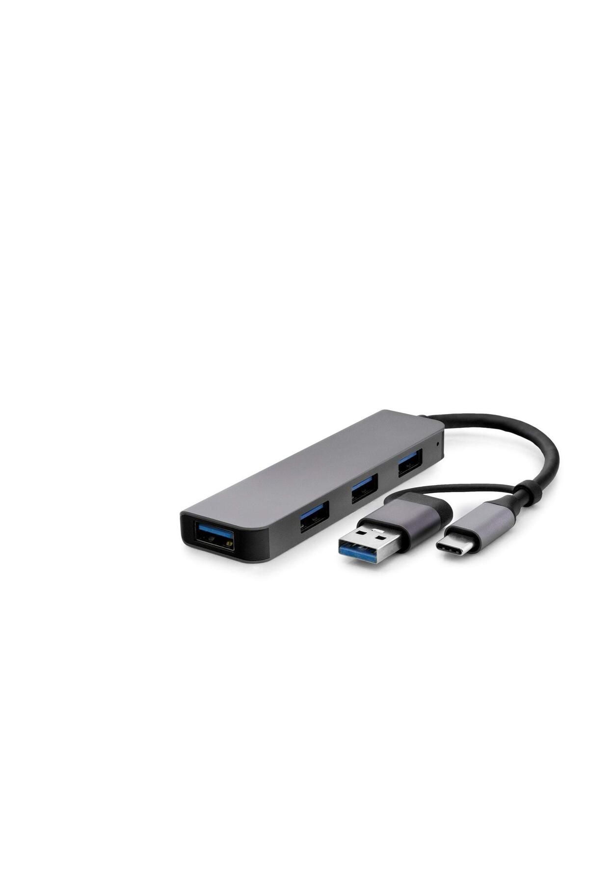 Skygo Type-C + Usb3.0 Hub 4*Usb3.0 Gri HDX7825