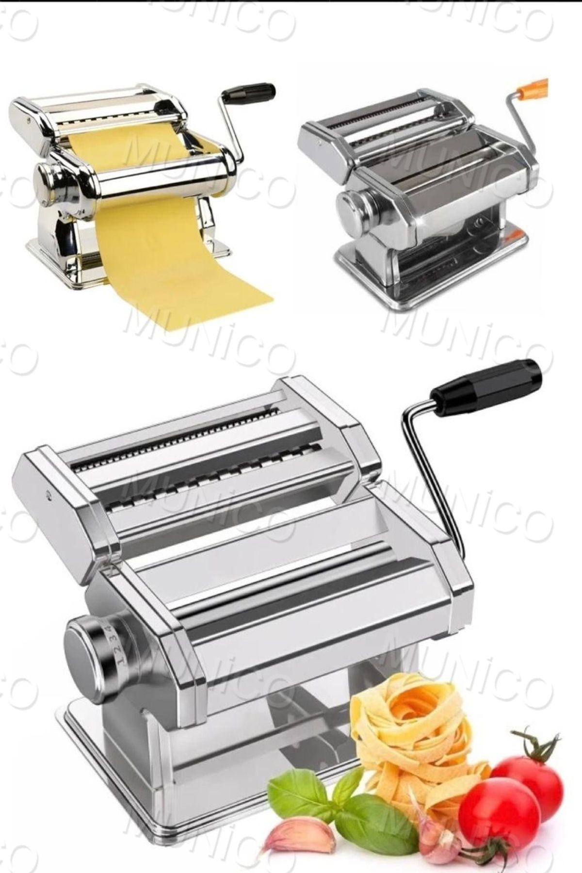 Munico Marcato Ampia 150 mm Erişte Makarna Makinesi Ayarlanabilir Makarna Hamuru Yapma Aleti