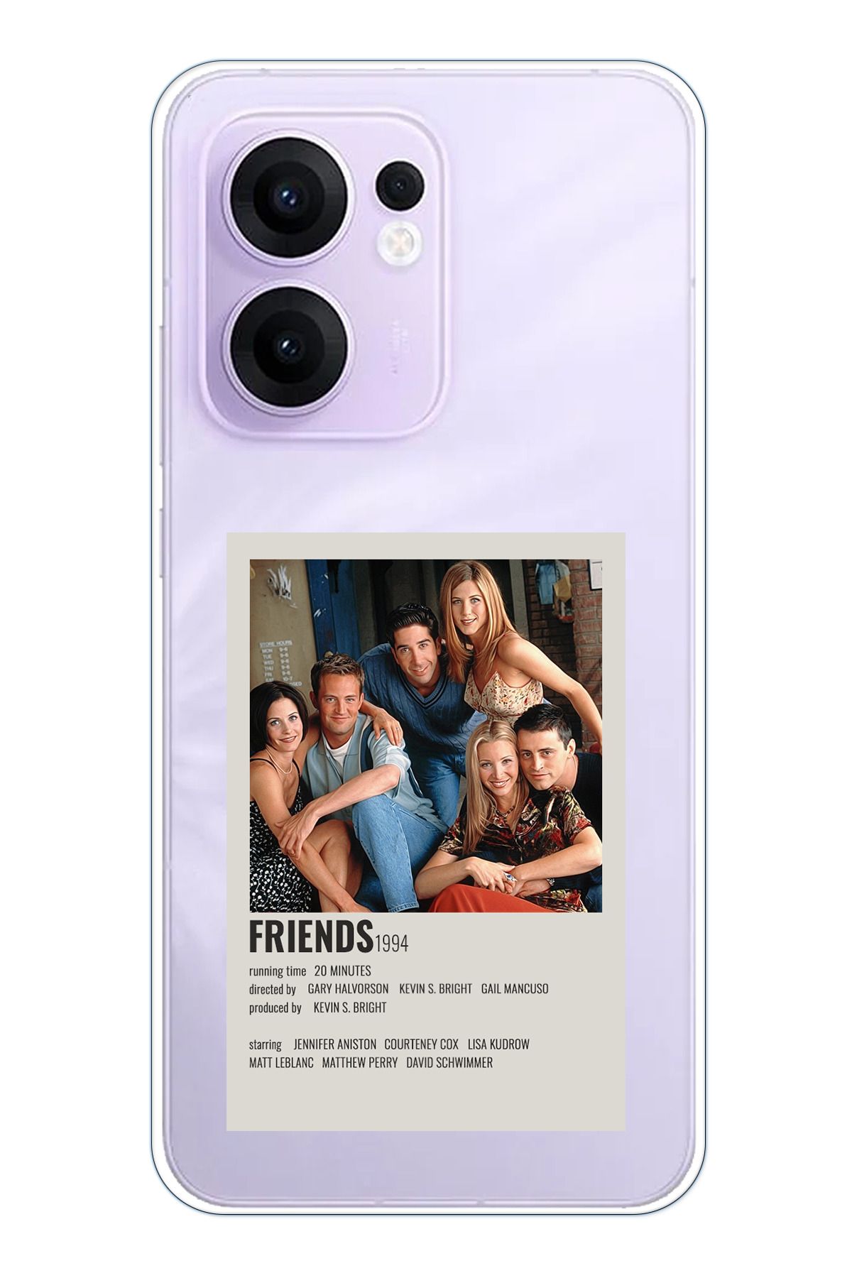 TechTree OPPO Reno 13F Uyumlu Friends Mini Poster Tasarımlı Şeffaf Silikon Kılıf