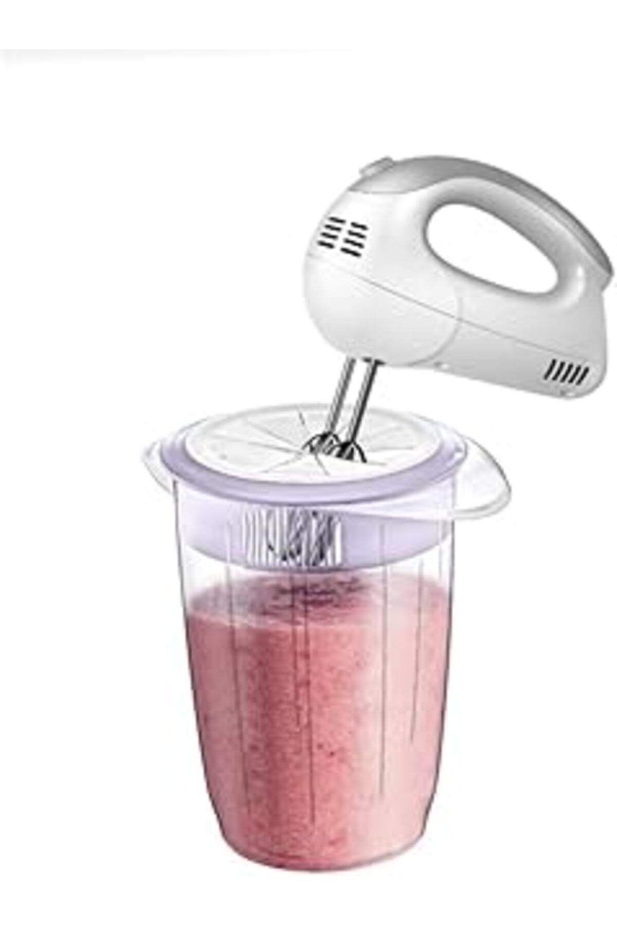 Mu Art Ahşap Deconox Kapaklı Mikser Blender Kabı 1 Litre Sıçratmayan Çırpma Mikser Kabı, Kapaklı Çırma Kabı