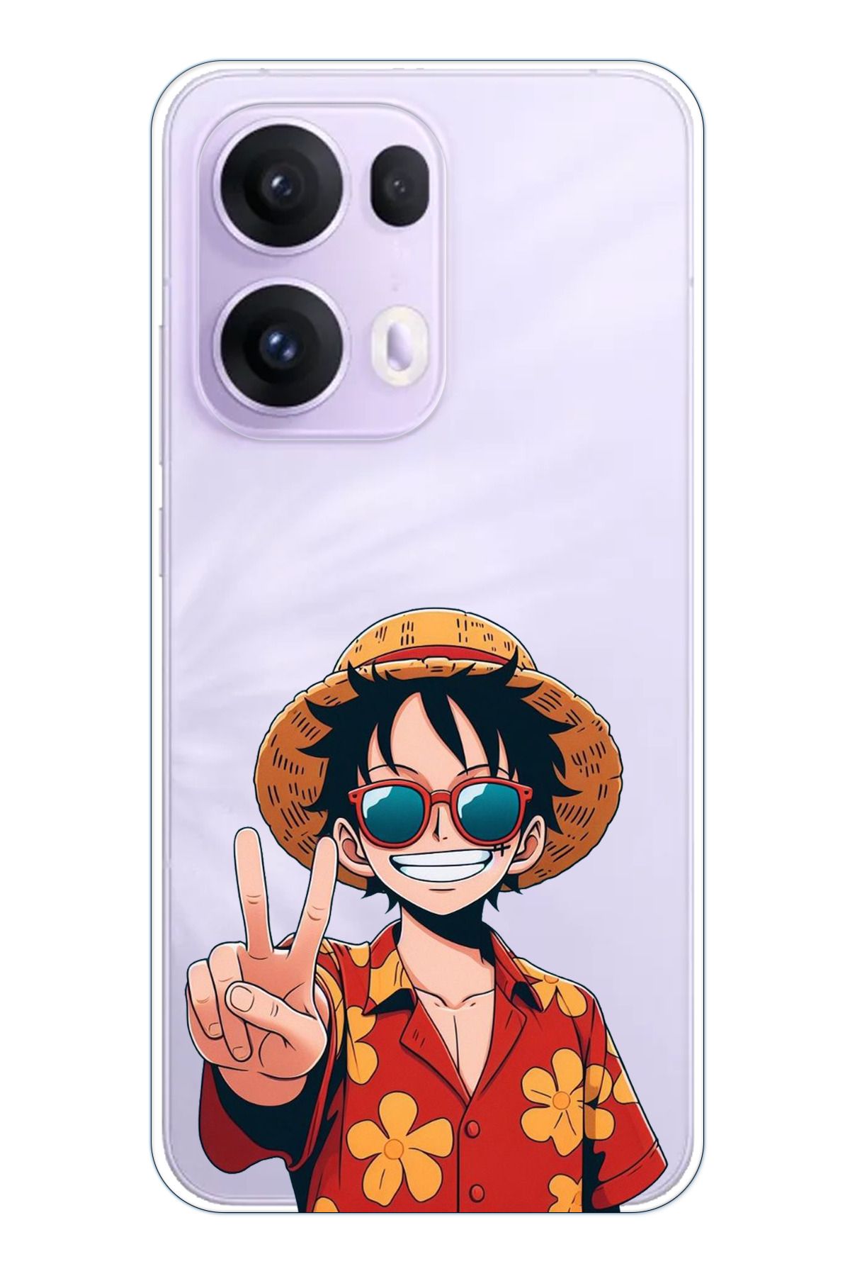 TechTree OPPO Reno 13 PRO Uyumlu Monkey D. Luffy Tasarımlı Şeffaf Silikon Kılıf