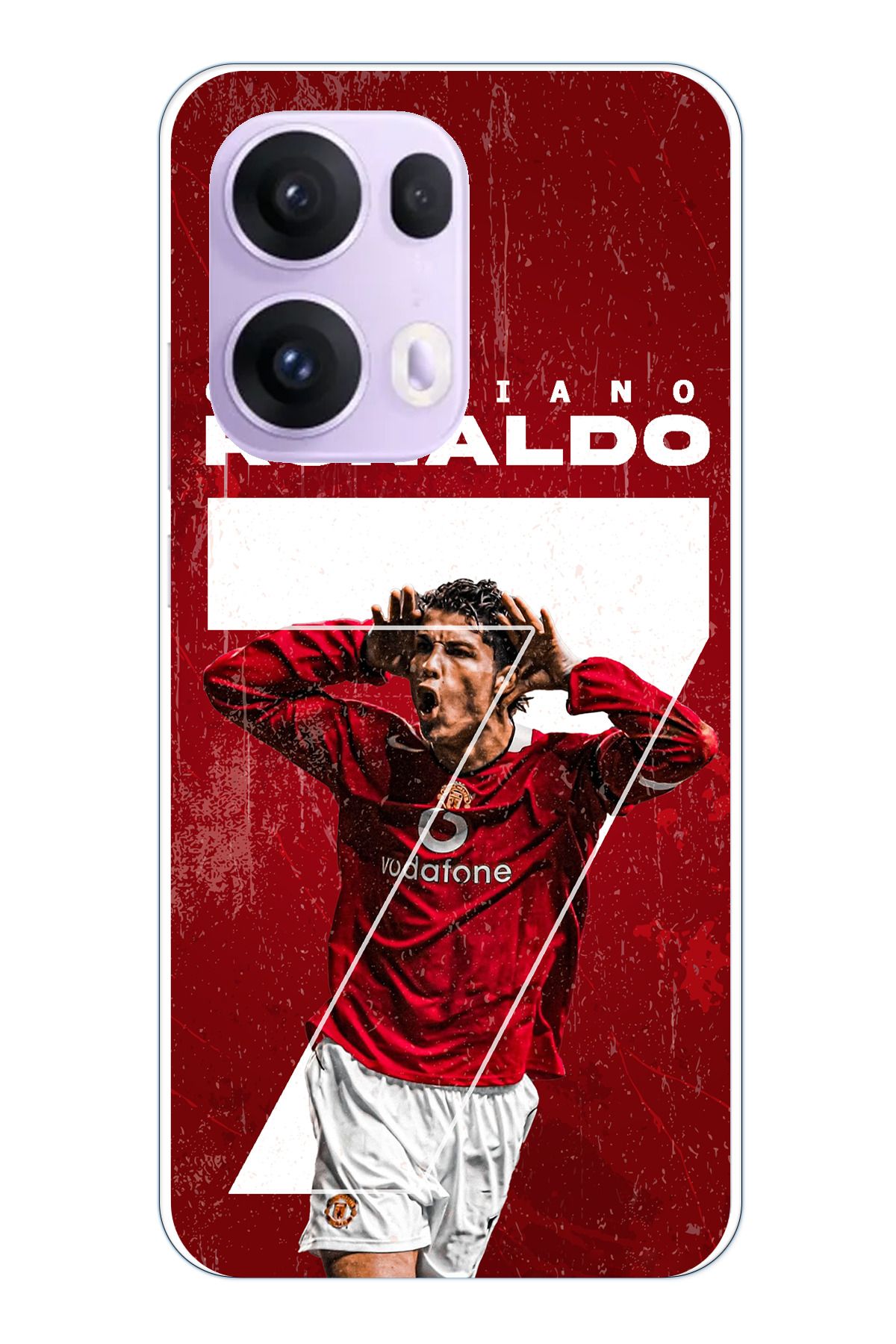 TechTree OPPO Reno 13 PRO Uyumlu Ronaldo 7 Tasarımlı Şeffaf Silikon Kılıf