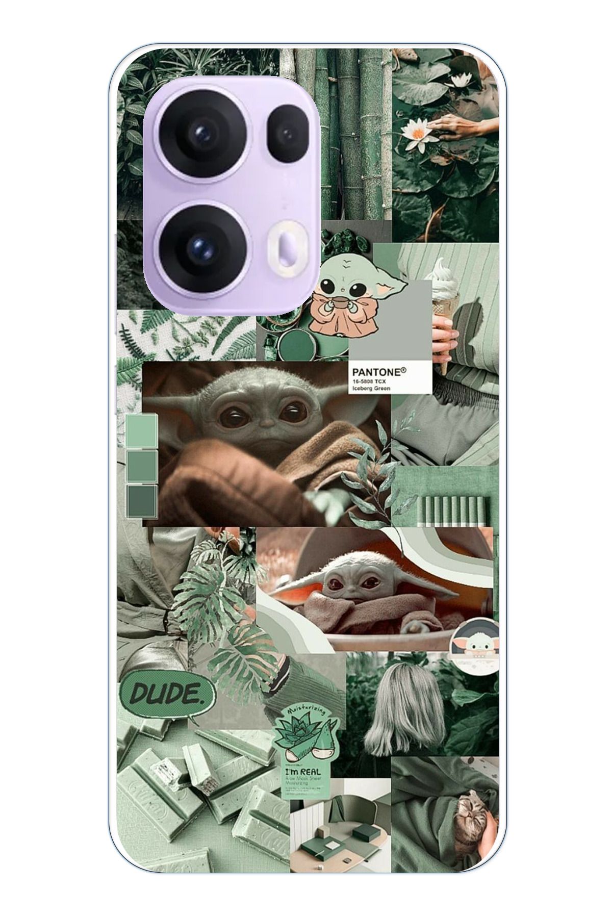 TechTree OPPO Reno 13 PRO Uyumlu Yoda Kolaj Şeffaf Silikon Kılıf