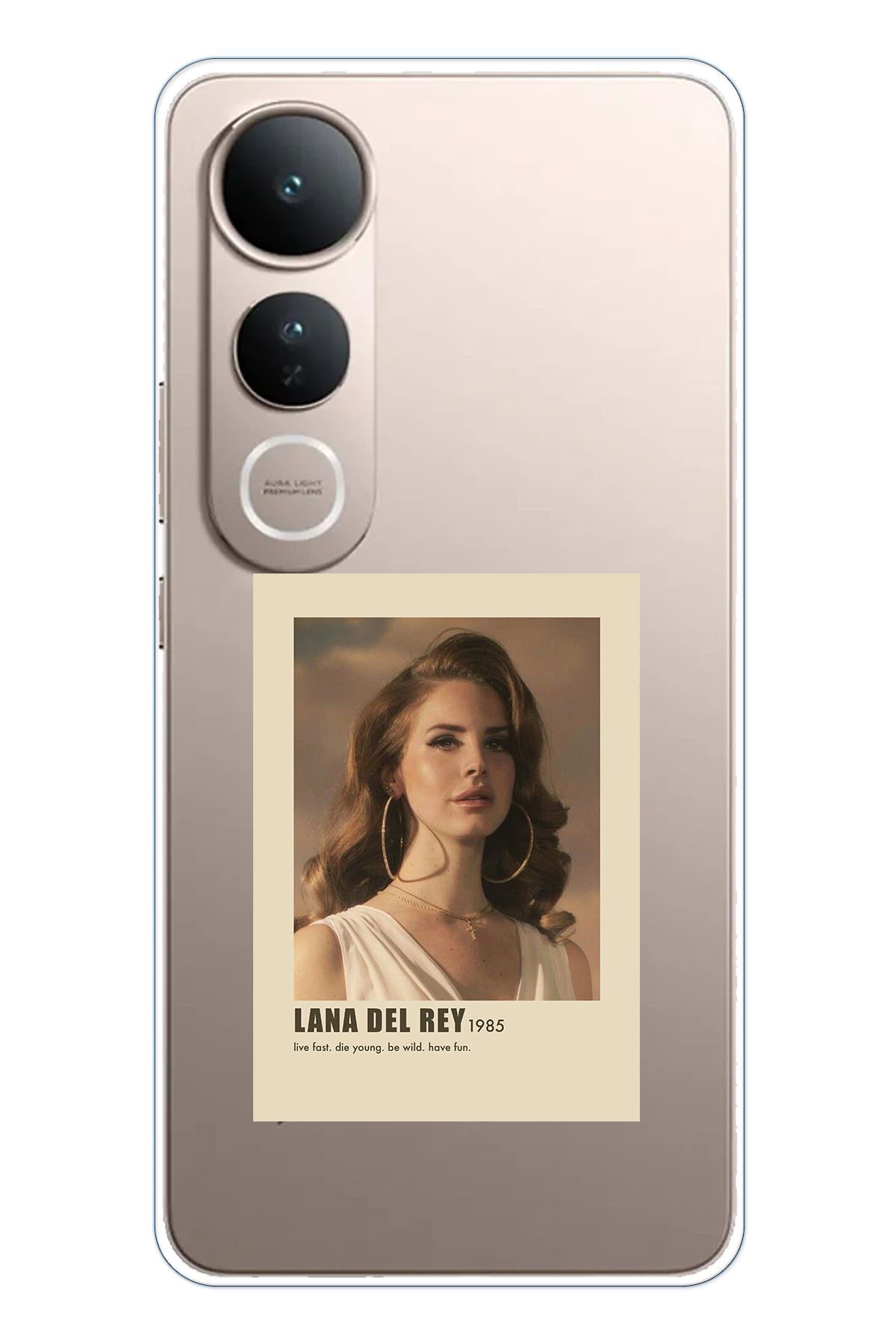TechTree Vivo V50 Lite Uyumlu Lana Del Rey Tasarımlı Şeffaf Silikon Kılıf