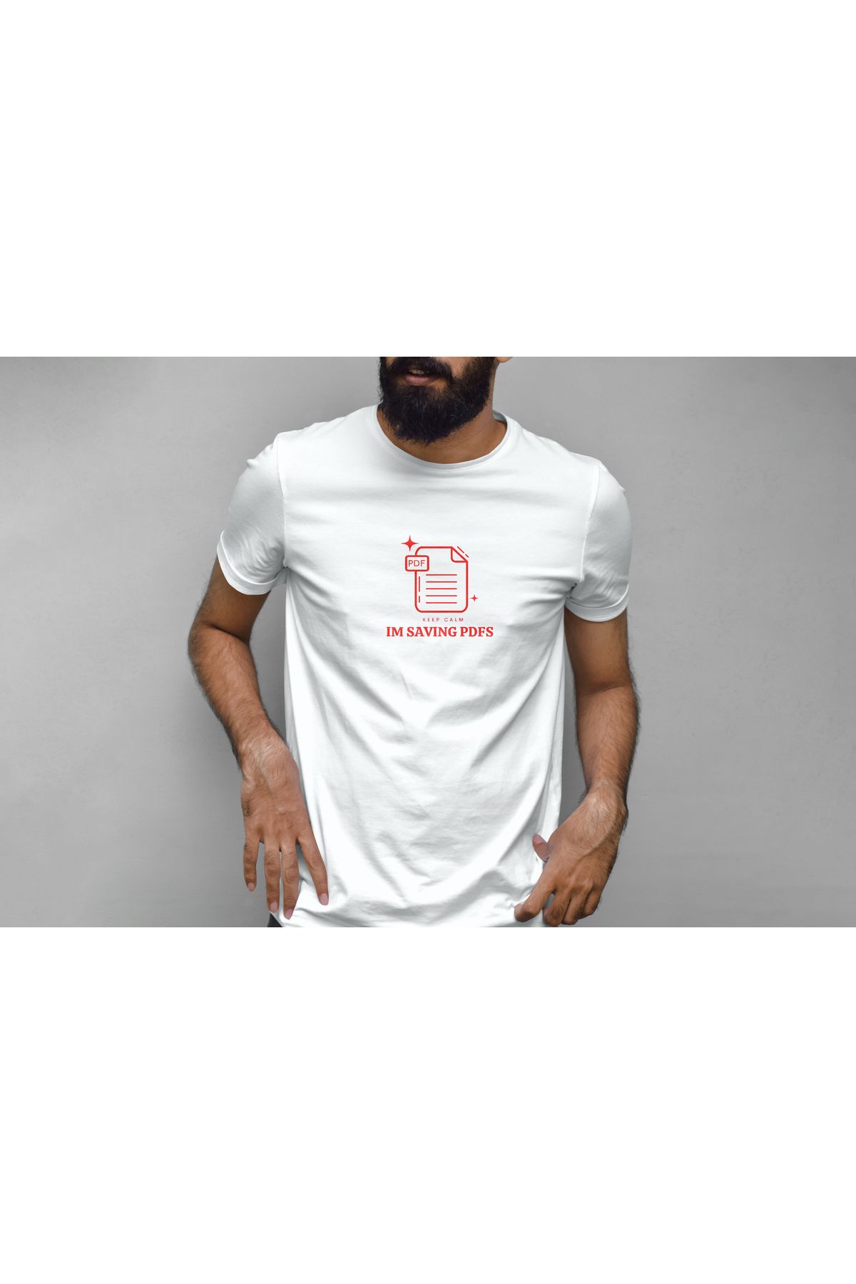 YEACHY Unisex PDF Baskılı T-Shirt