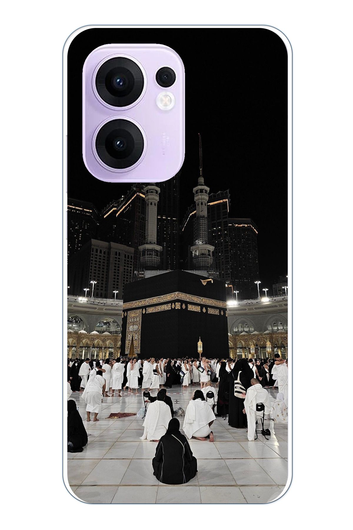 TechTree OPPO Reno 13F Uyumlu Kabe Umre Şeffaf Silikon Kılıf
