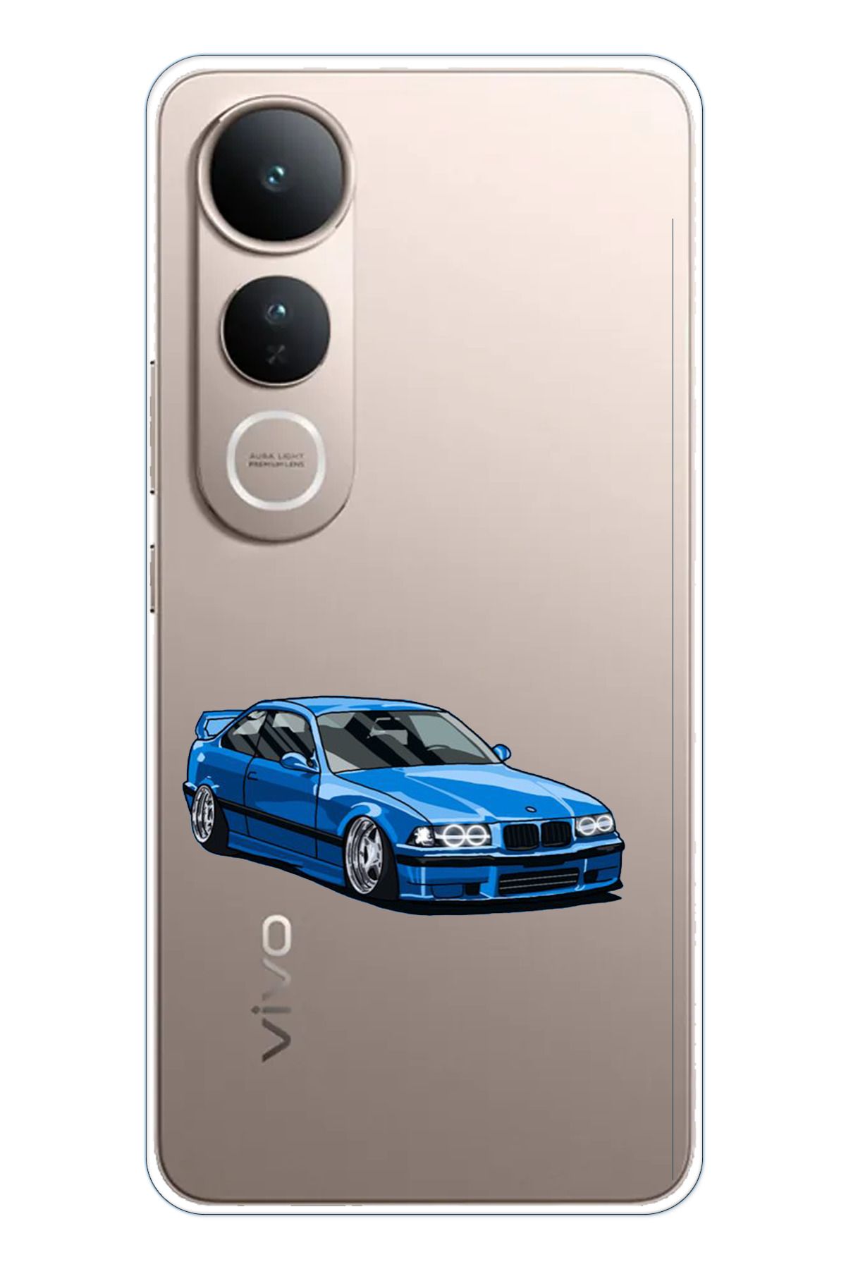 TechTree Vivo V50 Lite Uyumlu E36 M3 Tasarımlı Şeffaf Silikon Kılıf