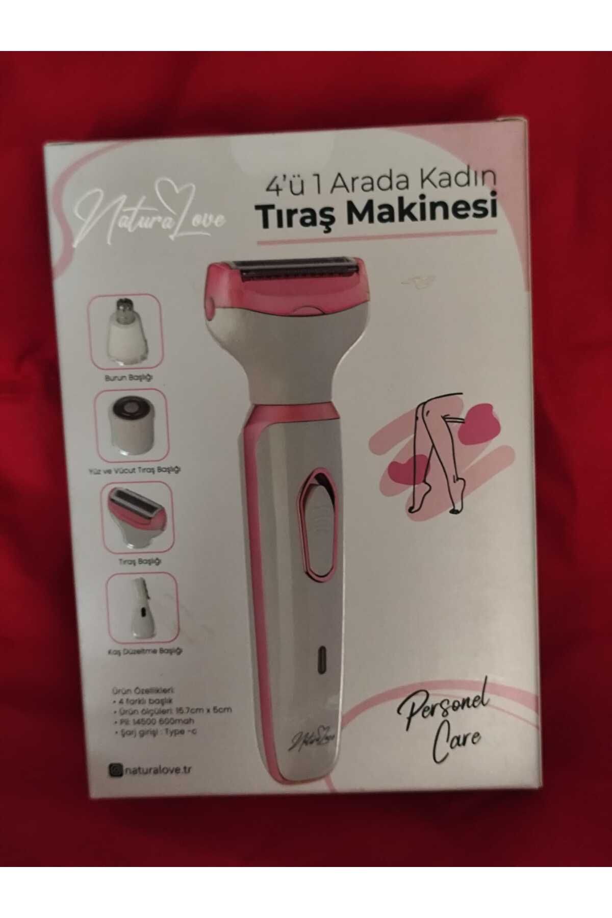 Naturalove Kadın Traş Makinesi 4' ü Bir Arada
