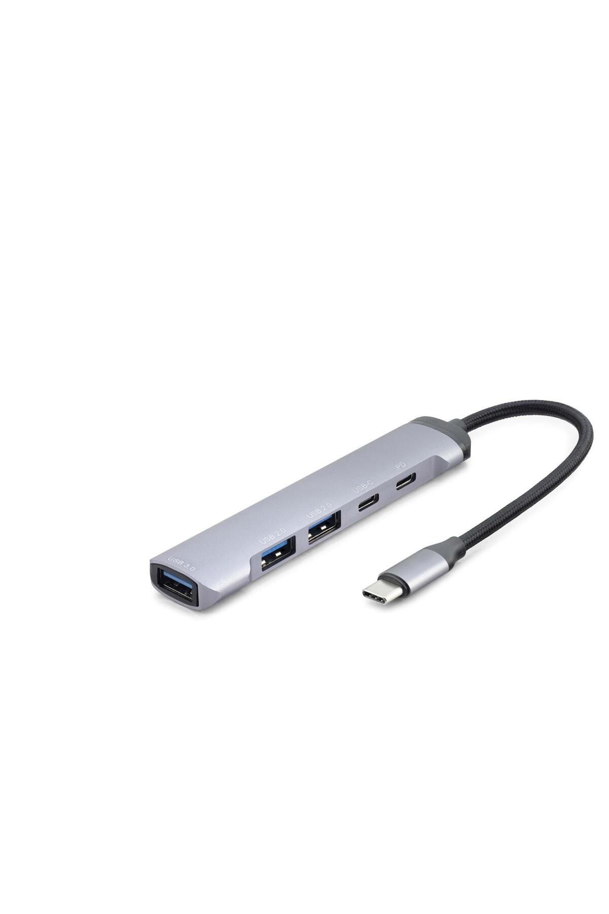 Skygo Type-C Hub 5*Usb Gri HDX7041