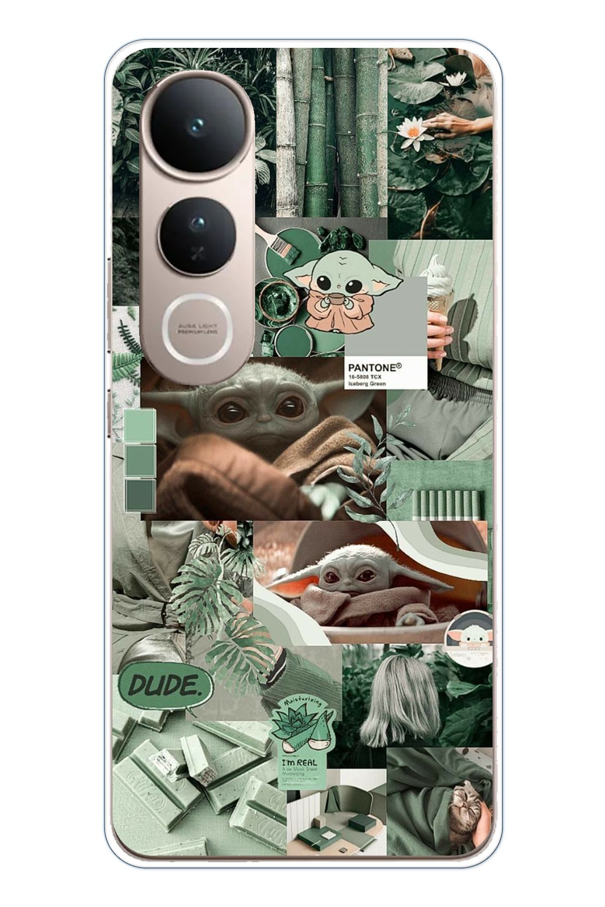 TechTree Vivo V50 Lite Uyumlu Yoda Kolaj Şeffaf Silikon Kılıf