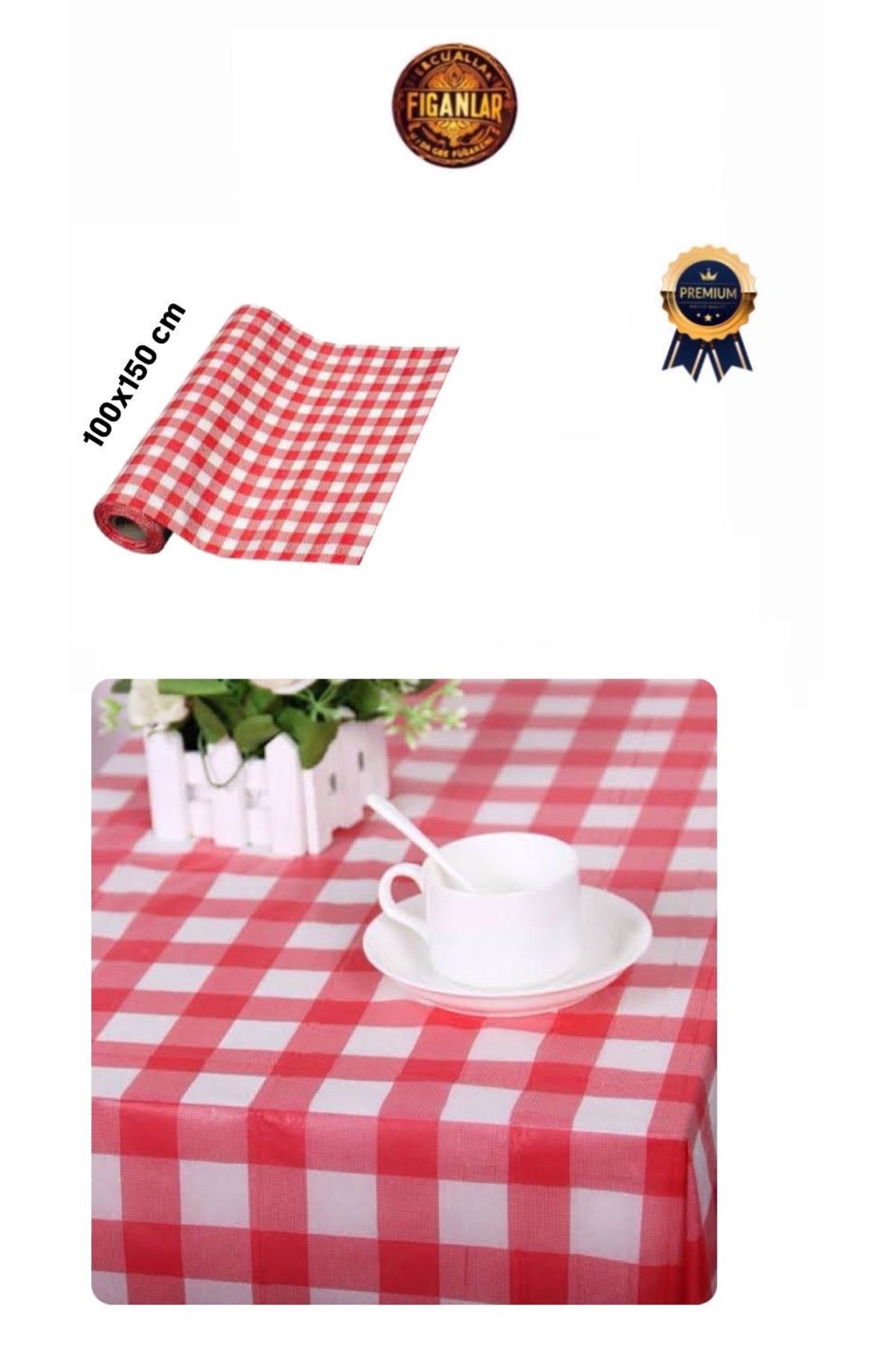 figanlar ambalaj KAĞIT Masa Örtüsü Kırmızı 1 Rulo 10 Adet 100x150cm Kullan At
