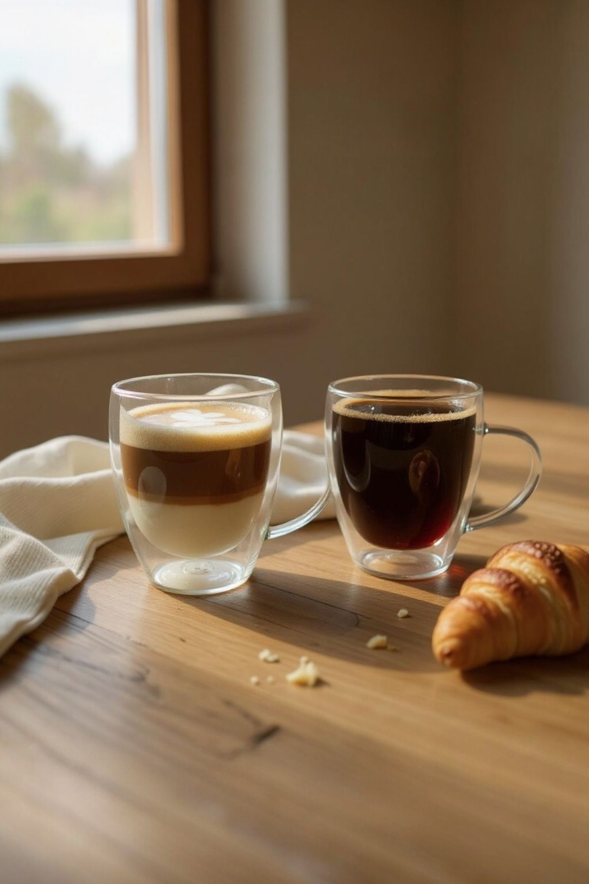UCR HOME Çift Cidarlı 2li Cam Çay Kahve Meşrubat Bardağı Borosilikat 350 ML