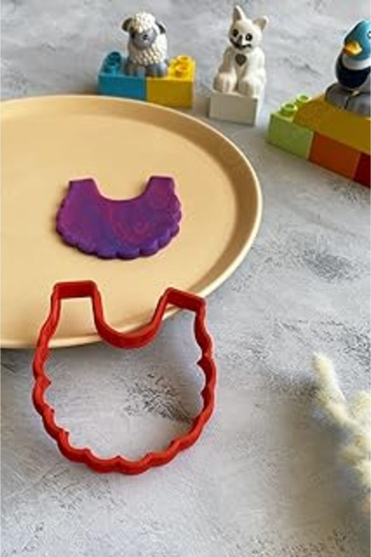 Mu Art Ahşap Cestopieno Önlük Hamur Şekillendirici Seti/Kurabiye Kalıbı