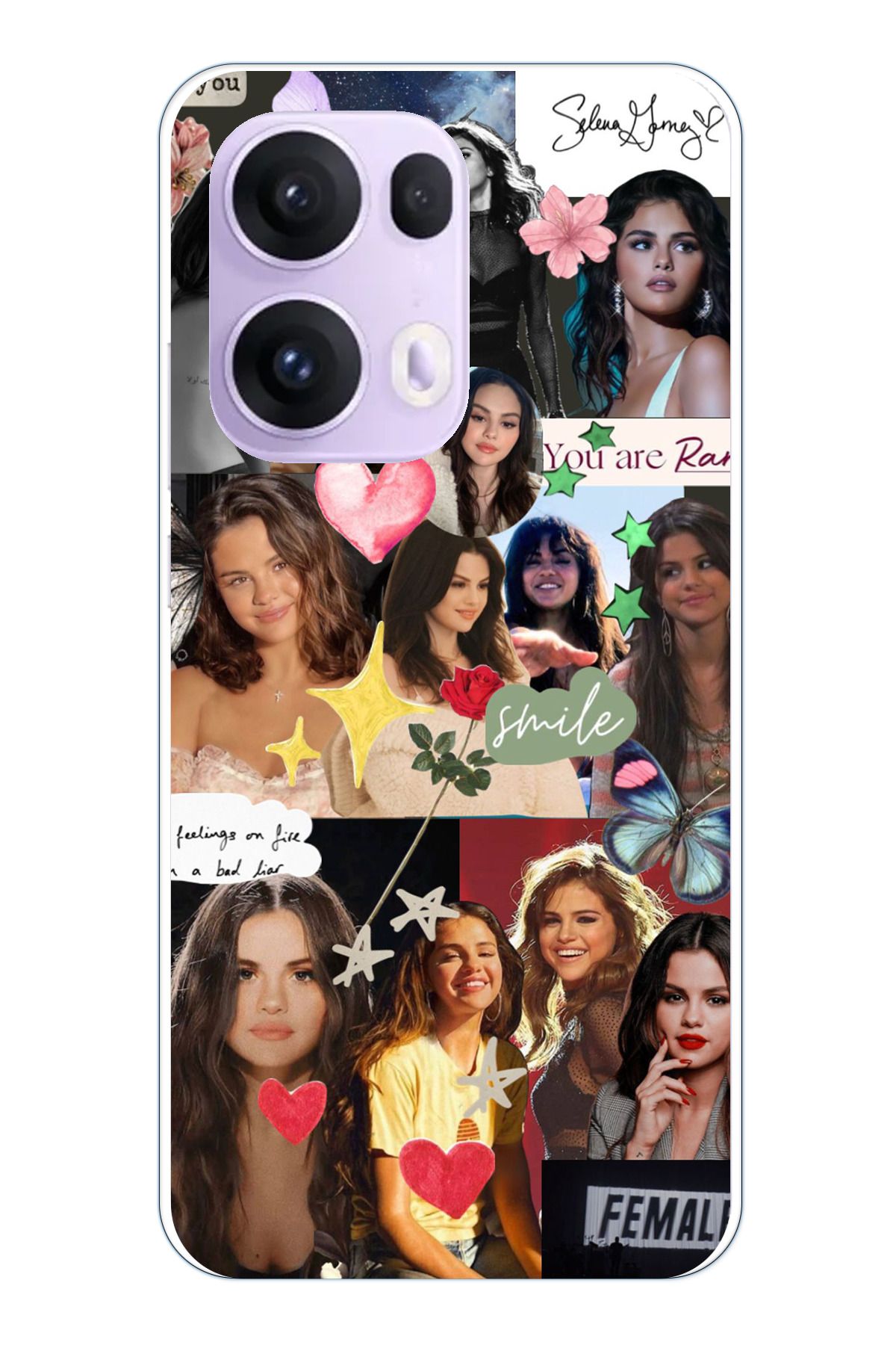TechTree OPPO Reno 13 PRO Uyumlu Selena Gomez Şeffaf Silikon Kılıf
