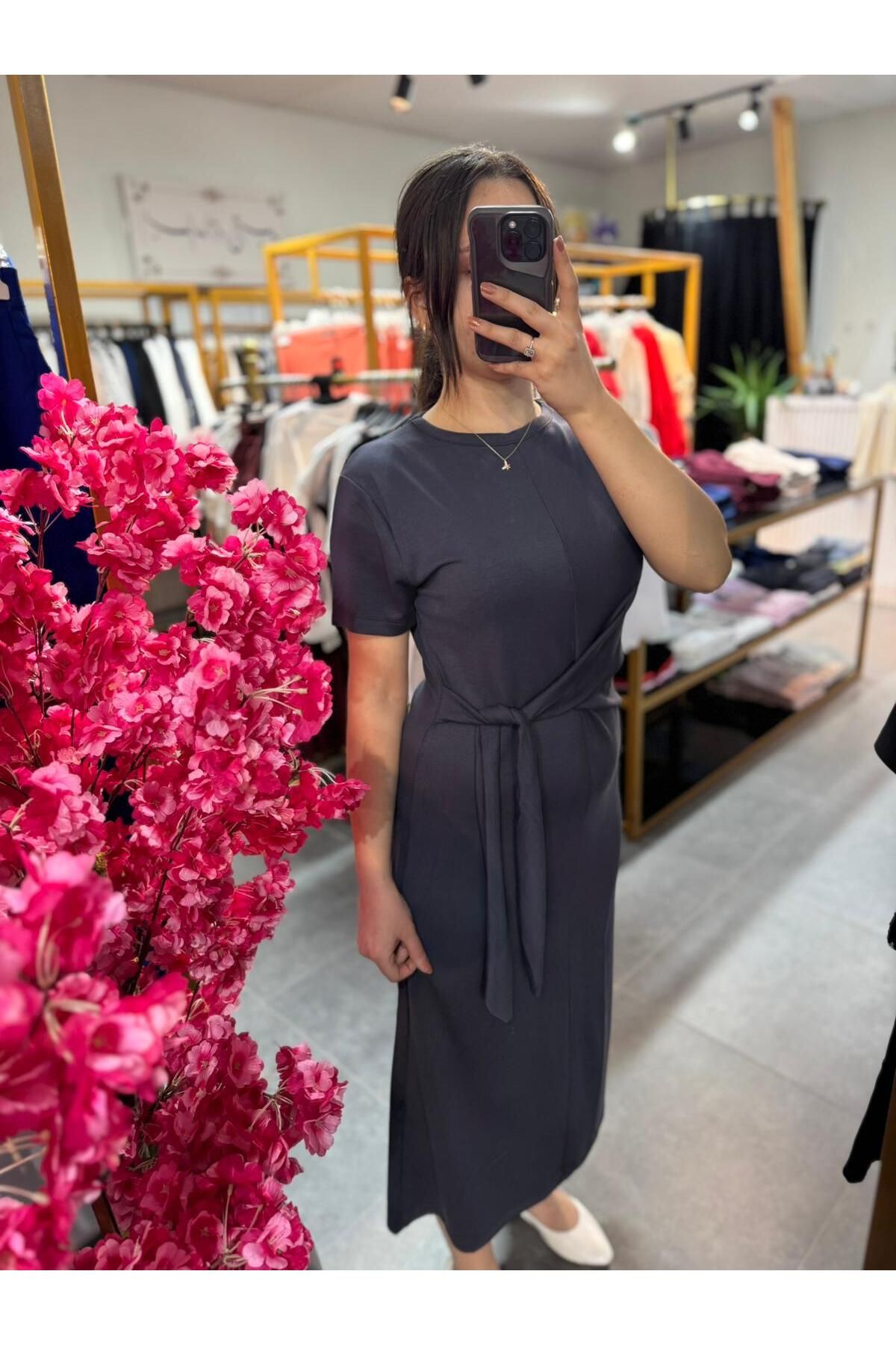Büşra Fashion Bağlamalı Elbise