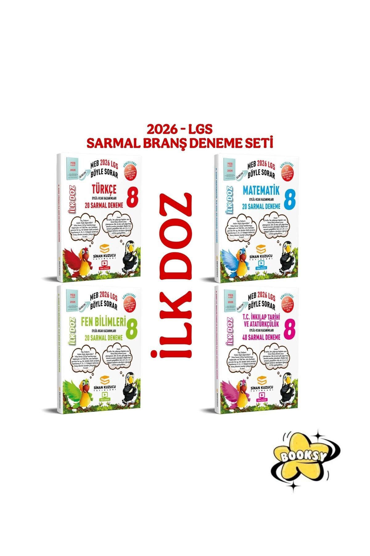 SİNAN KUZUCU YAYINLARI 8. SINIF LGS - MEB BÖYLE SORAR SARMAL BRANŞ DENEME SETİ İlk Doz (2026-LGS)- BOOKSY