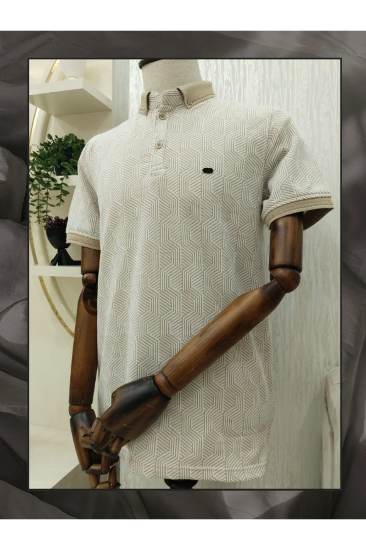 LUSSOLİFE Erkek Polo Yaka Likralı T-shirt