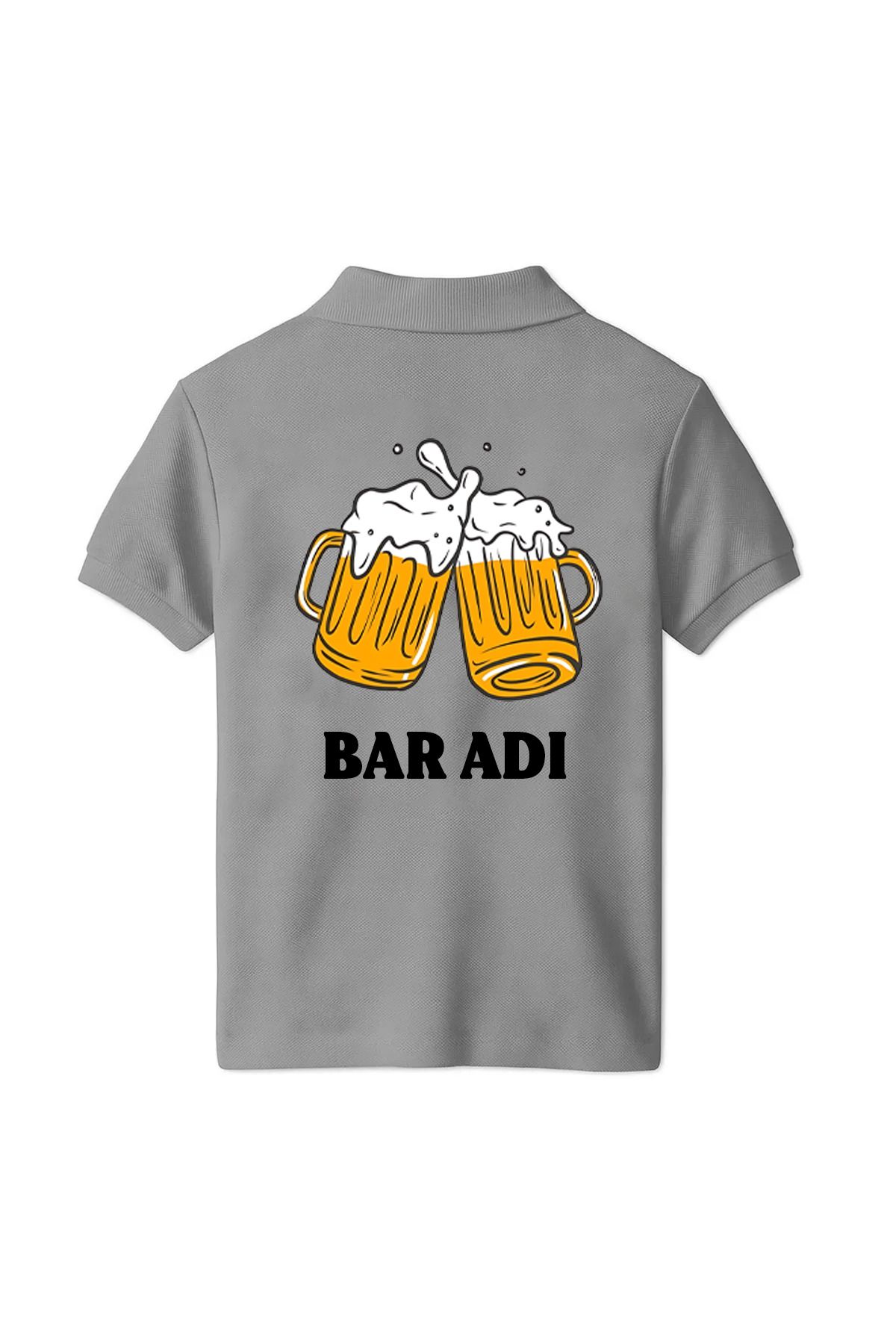 Pisa Art Kişiye Özel İsim Soyisim Bar PubPolo Yaka T-Shirt(Arkadaki Model İsteğinize Göre Değişebilir)
