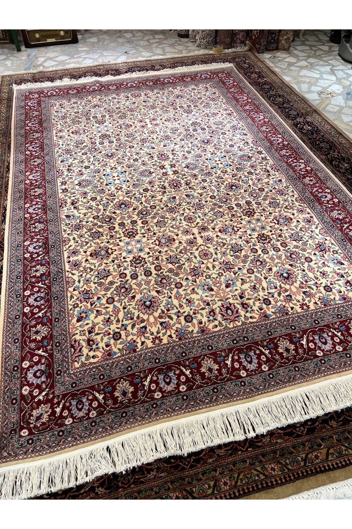 RD RAMAZAN DAĞ EL HALI SANATI El Dokuma Hereke Halısı Lalezar Modeli Sümerbank Dokuma Ebat 300x200