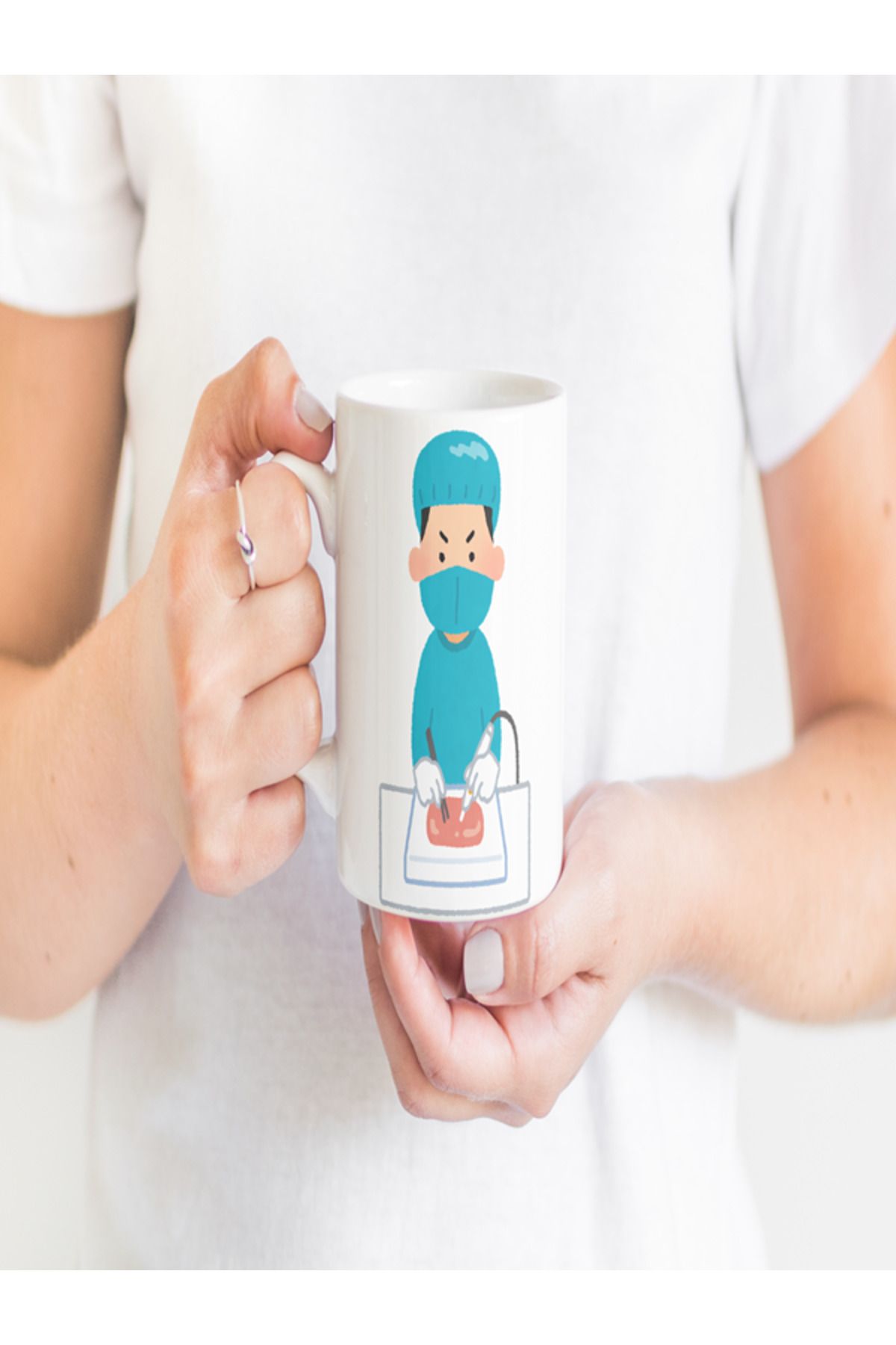 BERFA STORE Sağlıkçılara Özel Hediyelik - Cerrah Karikatürlü Kupa Bardak