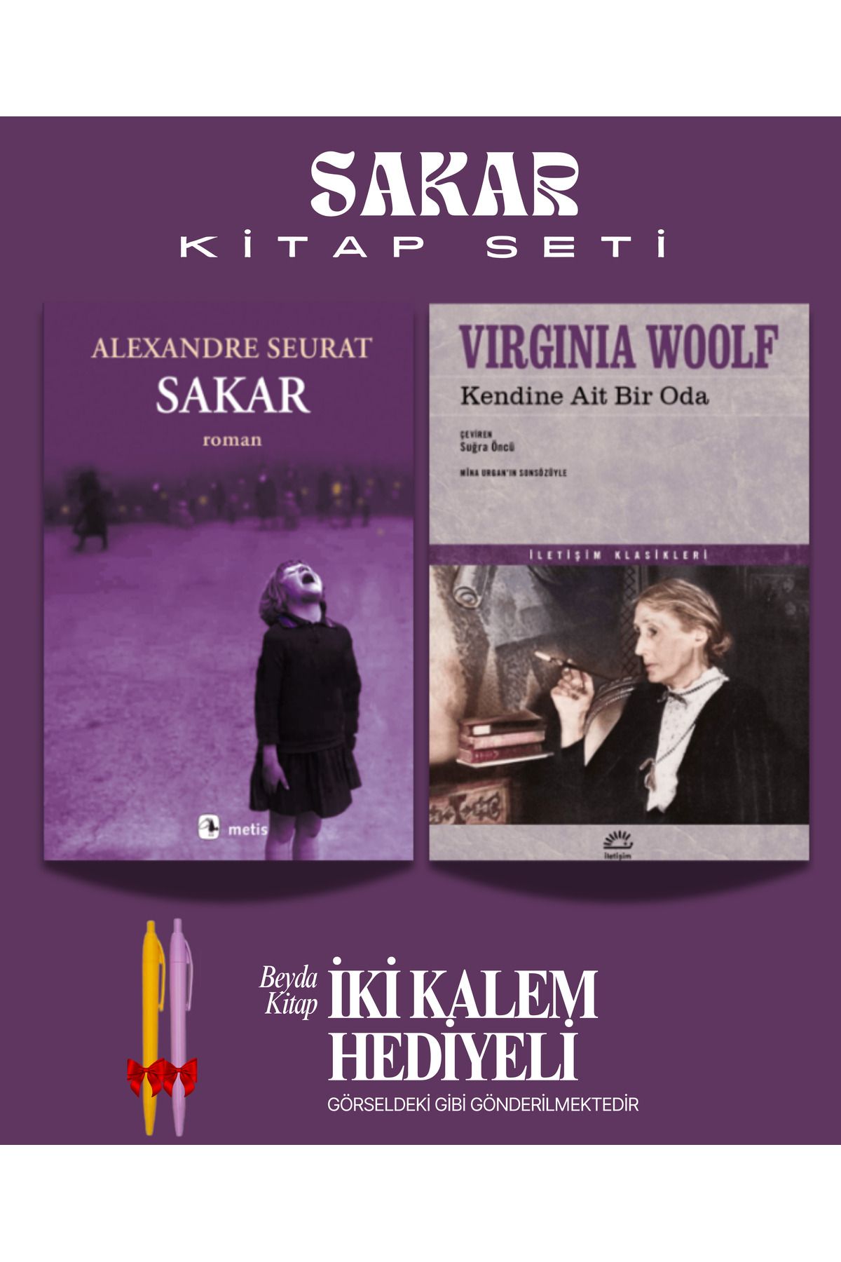 Metis Yayınları Sakar - Kendine Ait Bir Oda - Alexandre Seurat - Kitap Seti - İki Kalem Hediyeli