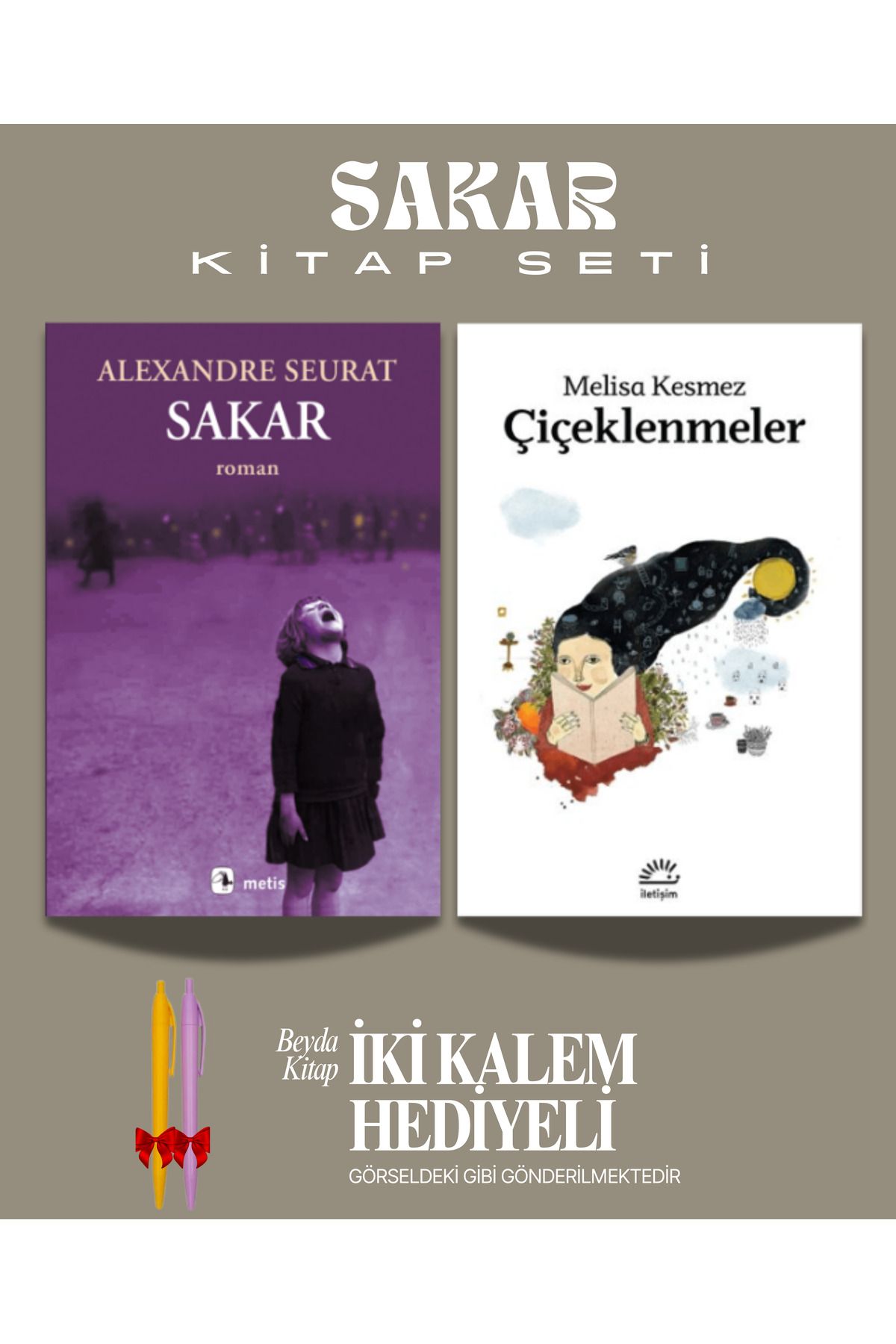 Metis Yayınları Sakar - Çiçeklenmeler - Alexandre Seurat - Kitap Seti - İki Kalem Hediyeli