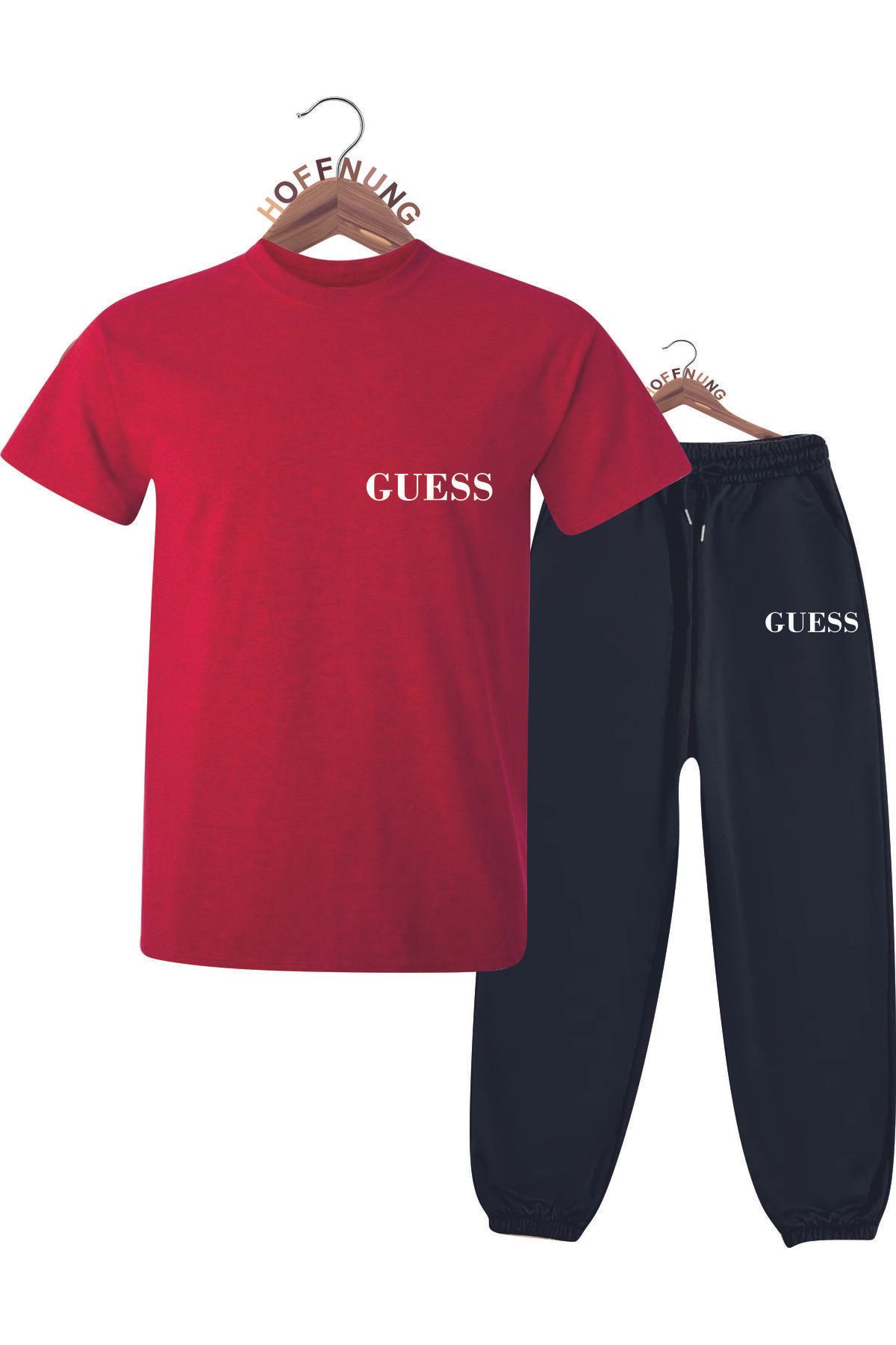 HOFFNUNG Unisex Erkek/Kadın Bisiklet Yaka baskılı Alt Üst eşofman Takım