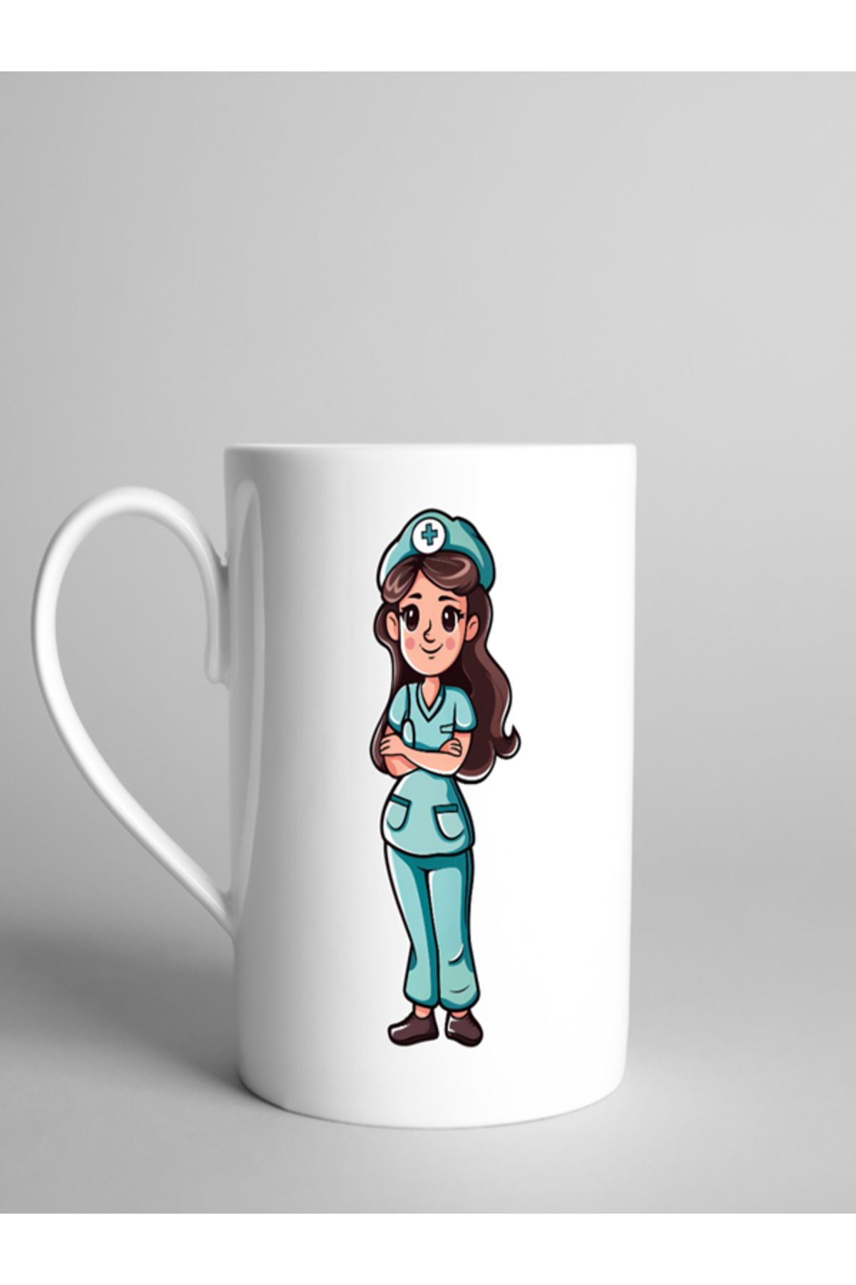 BERFA STORE Hemşire Karikatürlü Hediyelik Kupa Bardak