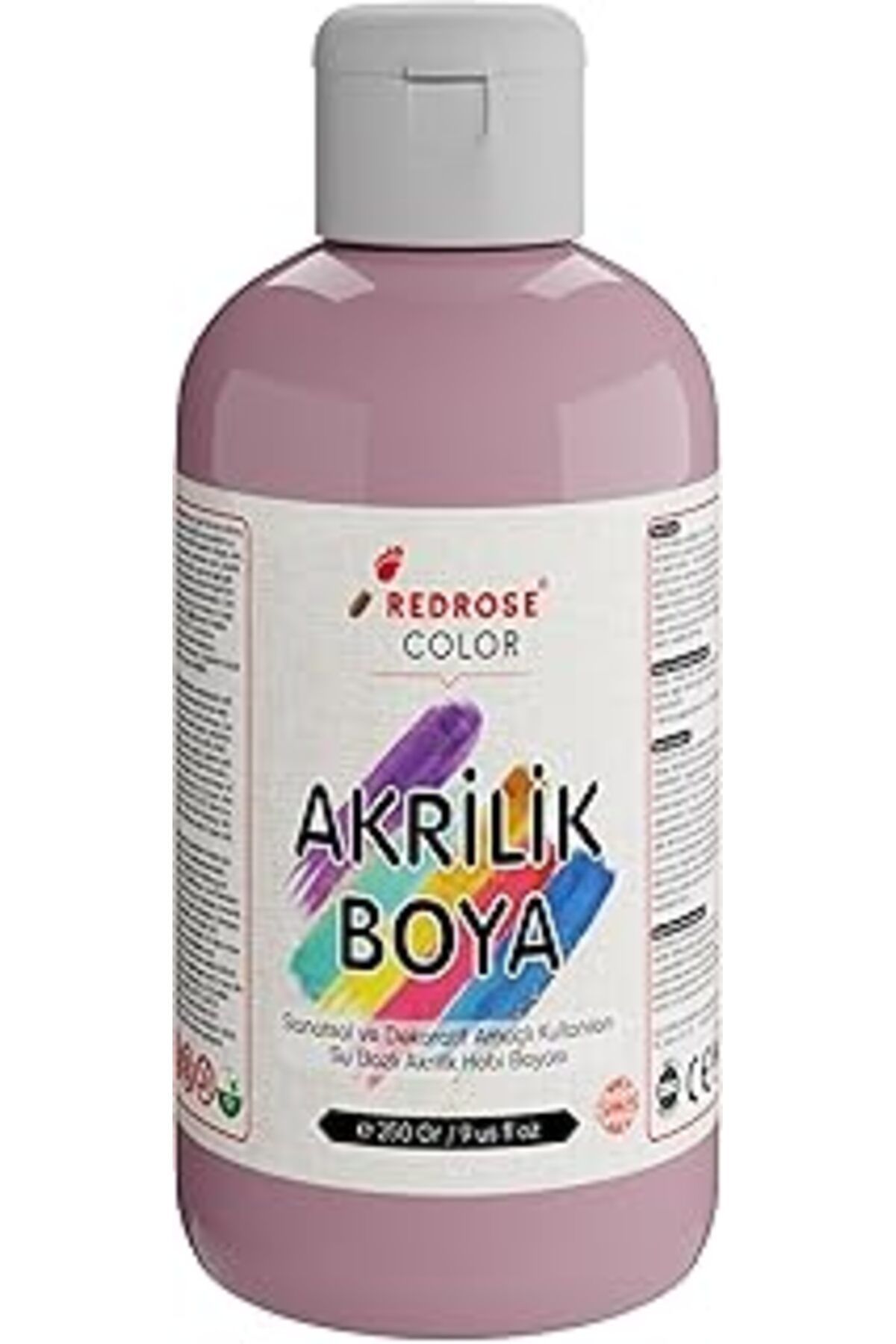 Qedii Red Rose Açık Pembe Akrilik Boya 250 Gr